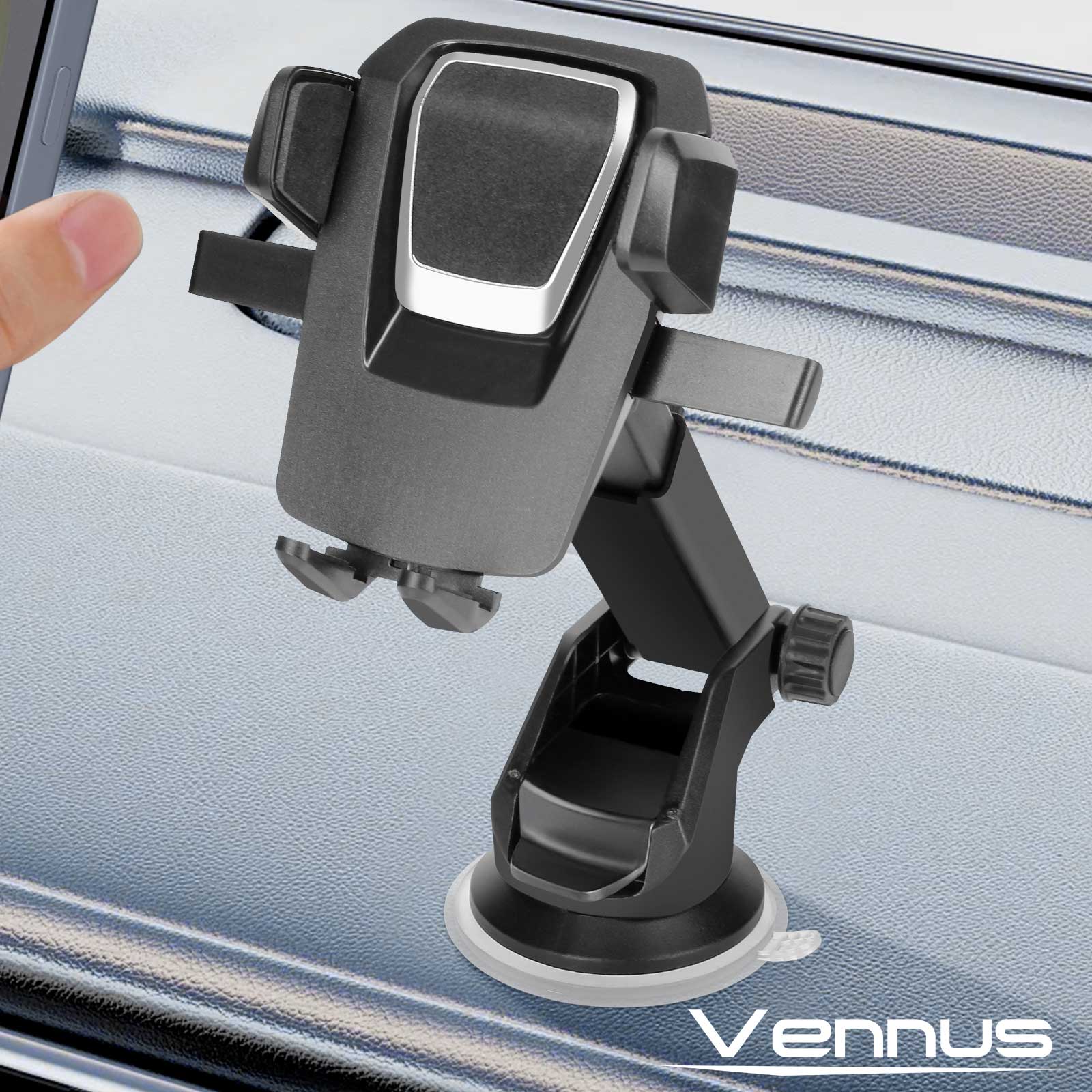 Glangeh Support Telephone Voiture Ventouse, 360° Rotation Bras Long