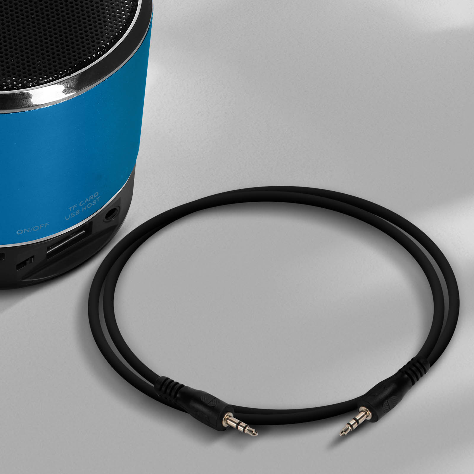 Enceinte bluetooth portable bleu, chargeur micro USB