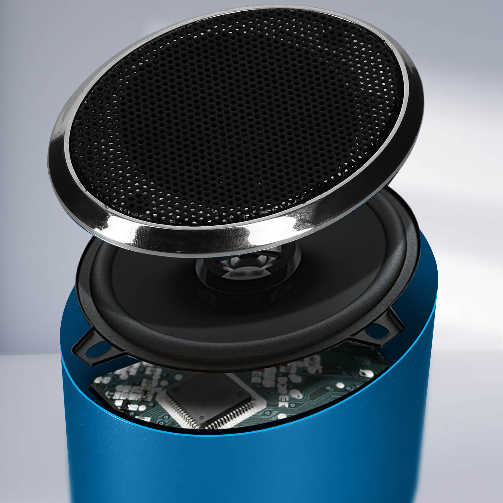 Mini Altavoz Bluetooth Venus Bajo Potente Metalizado - Azul - Spain