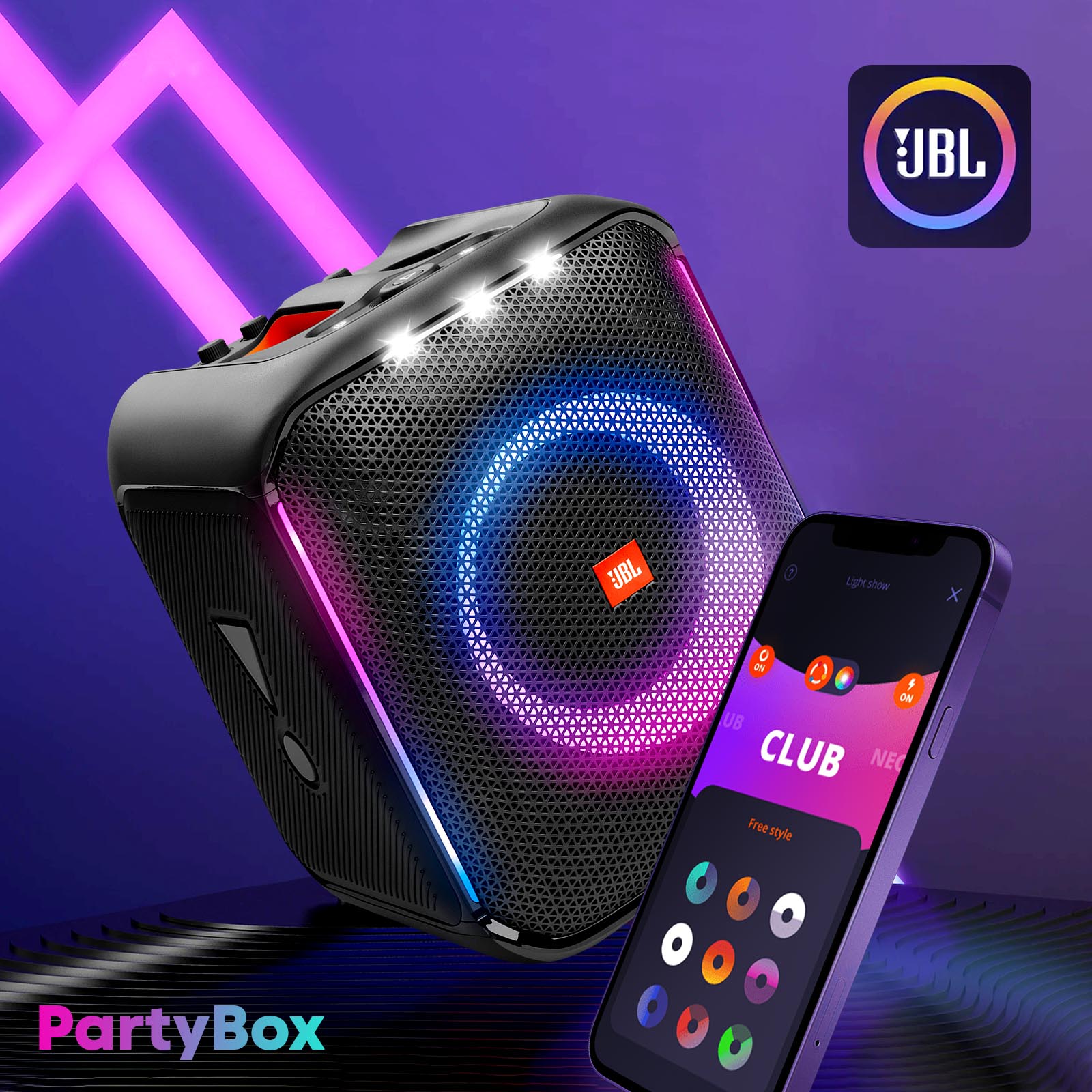 Enceinte sono DJ portable JBL Partybox Encore avec micro sans fil