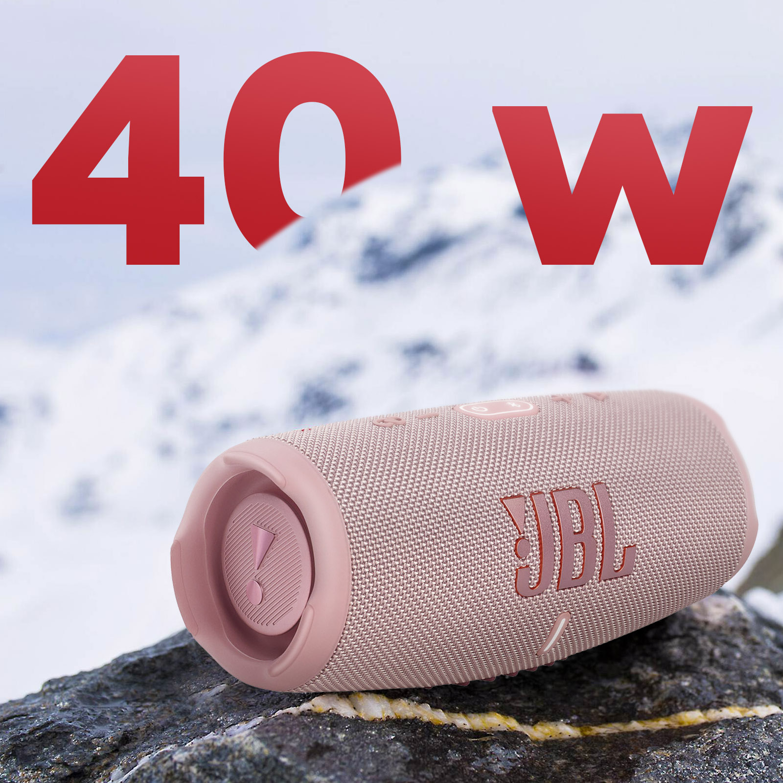 Haut parleur portatif JBL Charge 4 résistant à l'eau - rose