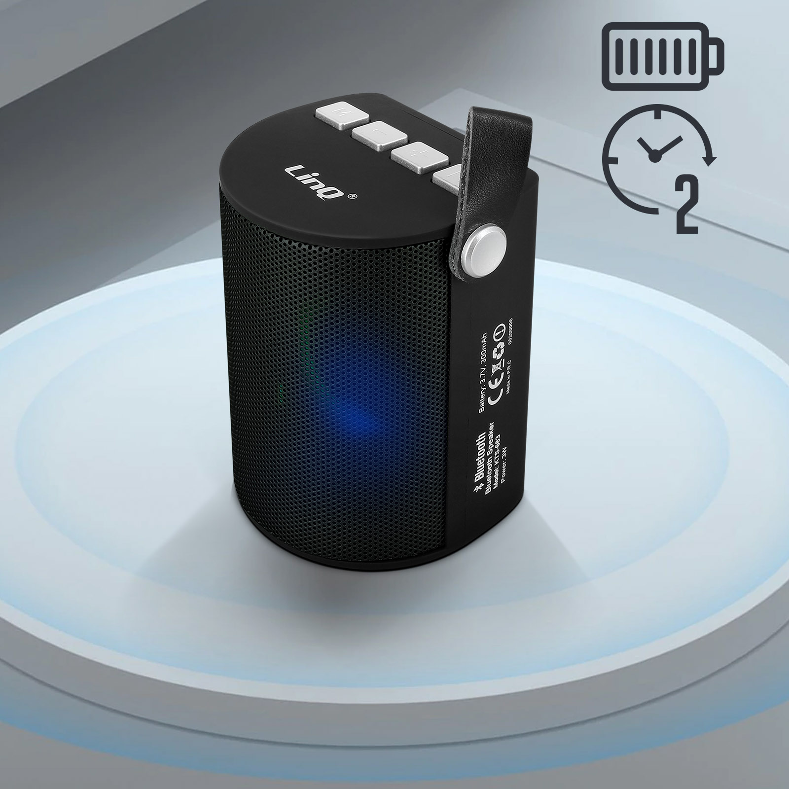 ENCEINTE BLUETOOTH RADIO FM USB MICROSD LED LIGHT PORTABLE KTS-683