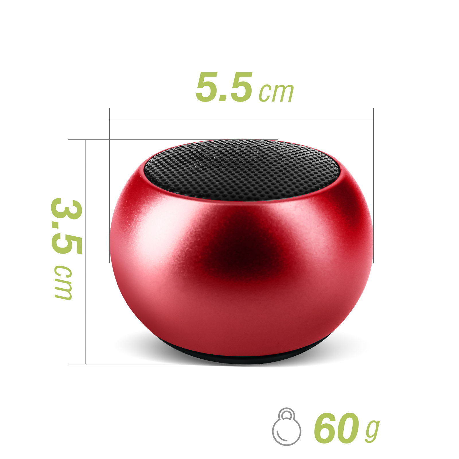 Mini Enceinte Bluetooth Moxie Iron Boom Mini, Design Compact - Rouge -  Français