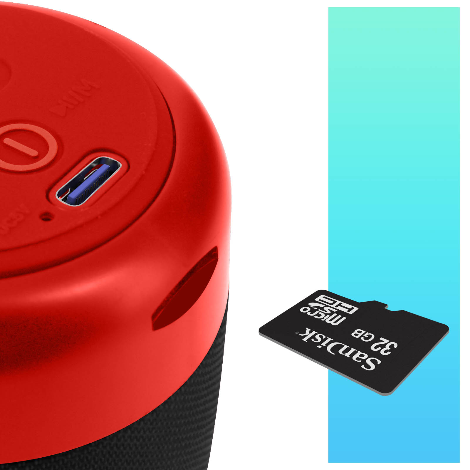 Mini Enceinte Bluetooth 5.0, Radio FM et Micro avec Dragonne