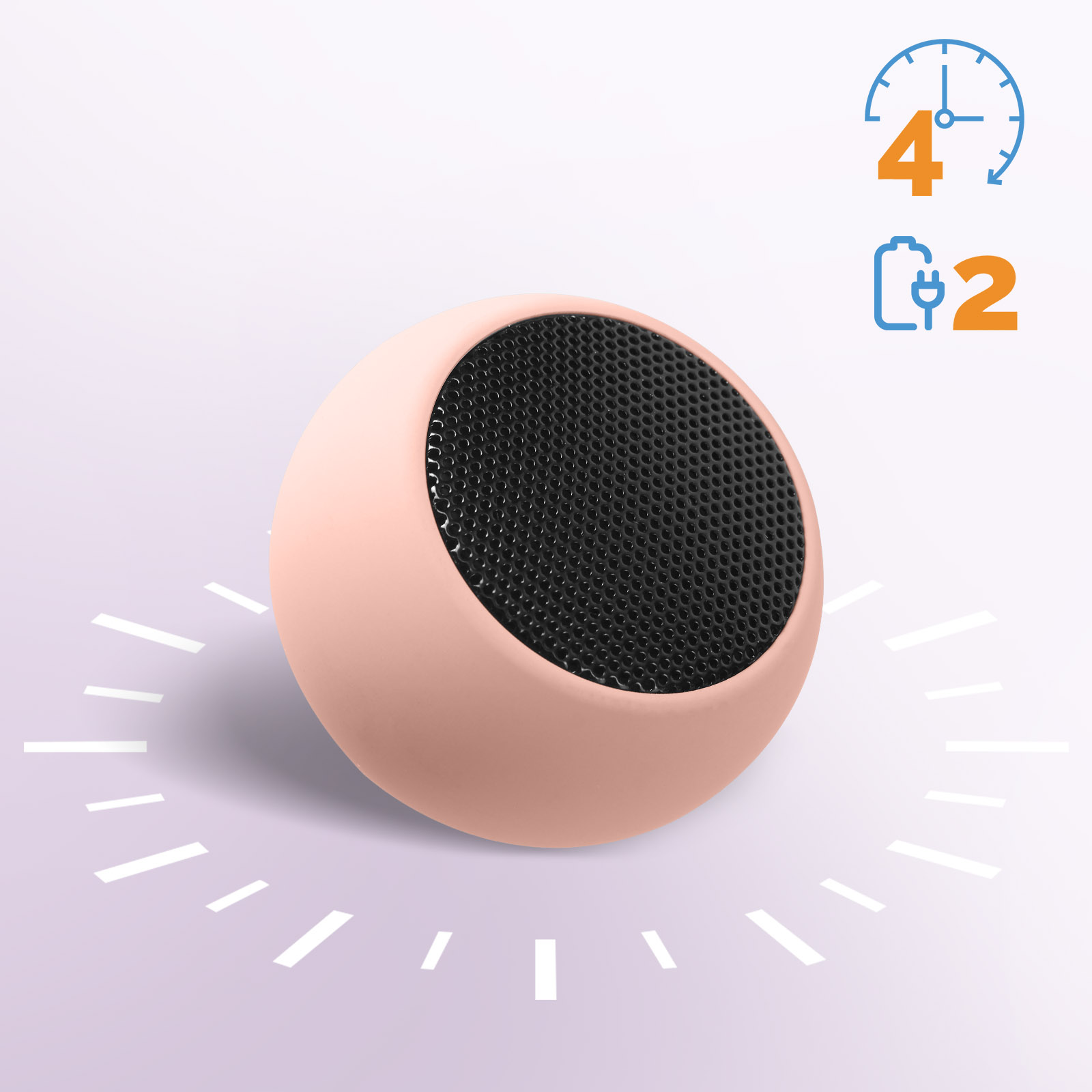 Mini enceinte Bluetooth rose Mini haut-parleur stéréo portable, avec  microphone intégré et ampli LED, Appels Mains-libres de ampère Carte TF &  AUX IN
