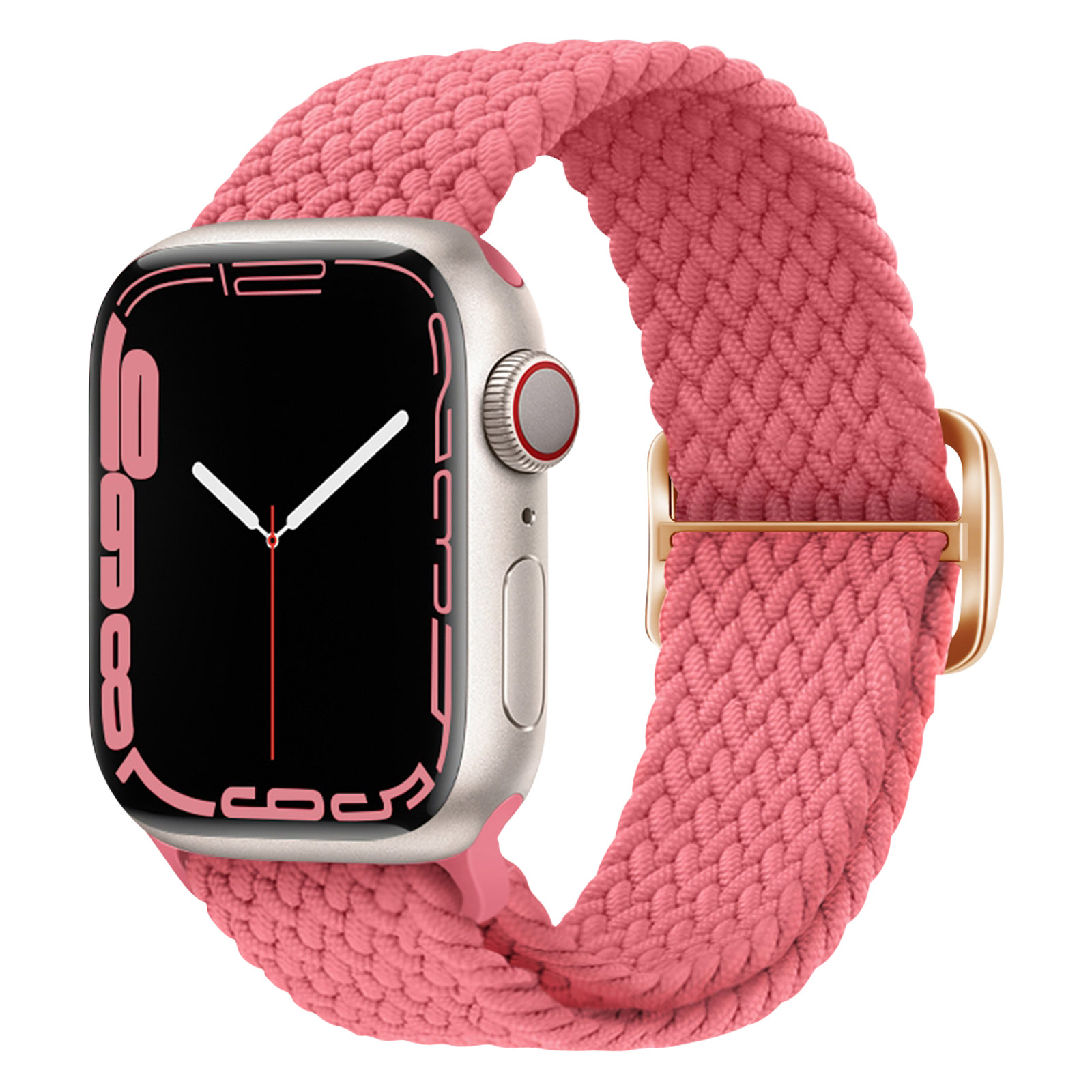 Apple Watch 41mm 40mm 38mm Armband aus widerstandsfahigem Nylon Rosa