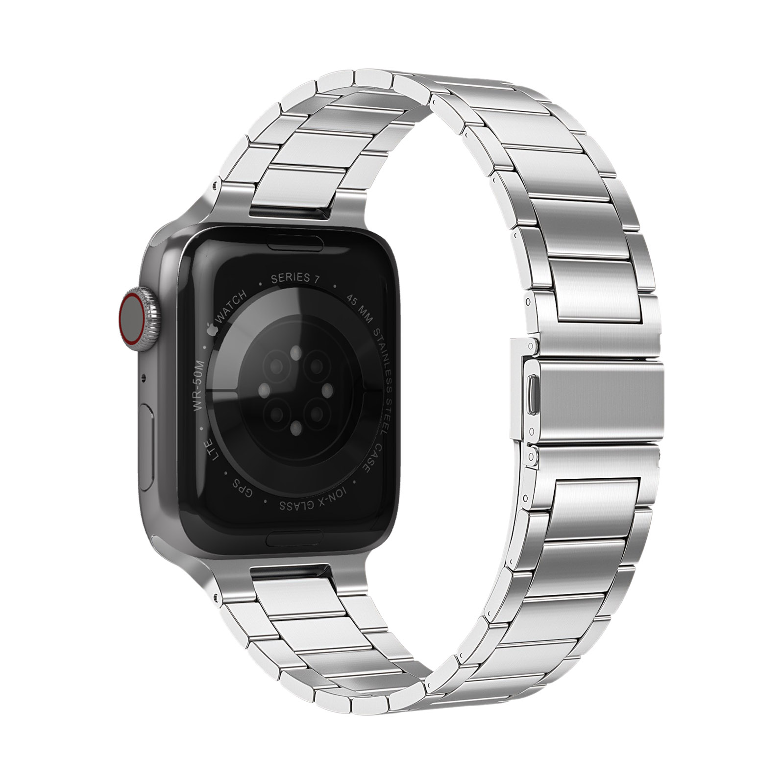 Apple Watch 41mm 40mm 38mm Armband aus Edelstahl Silber