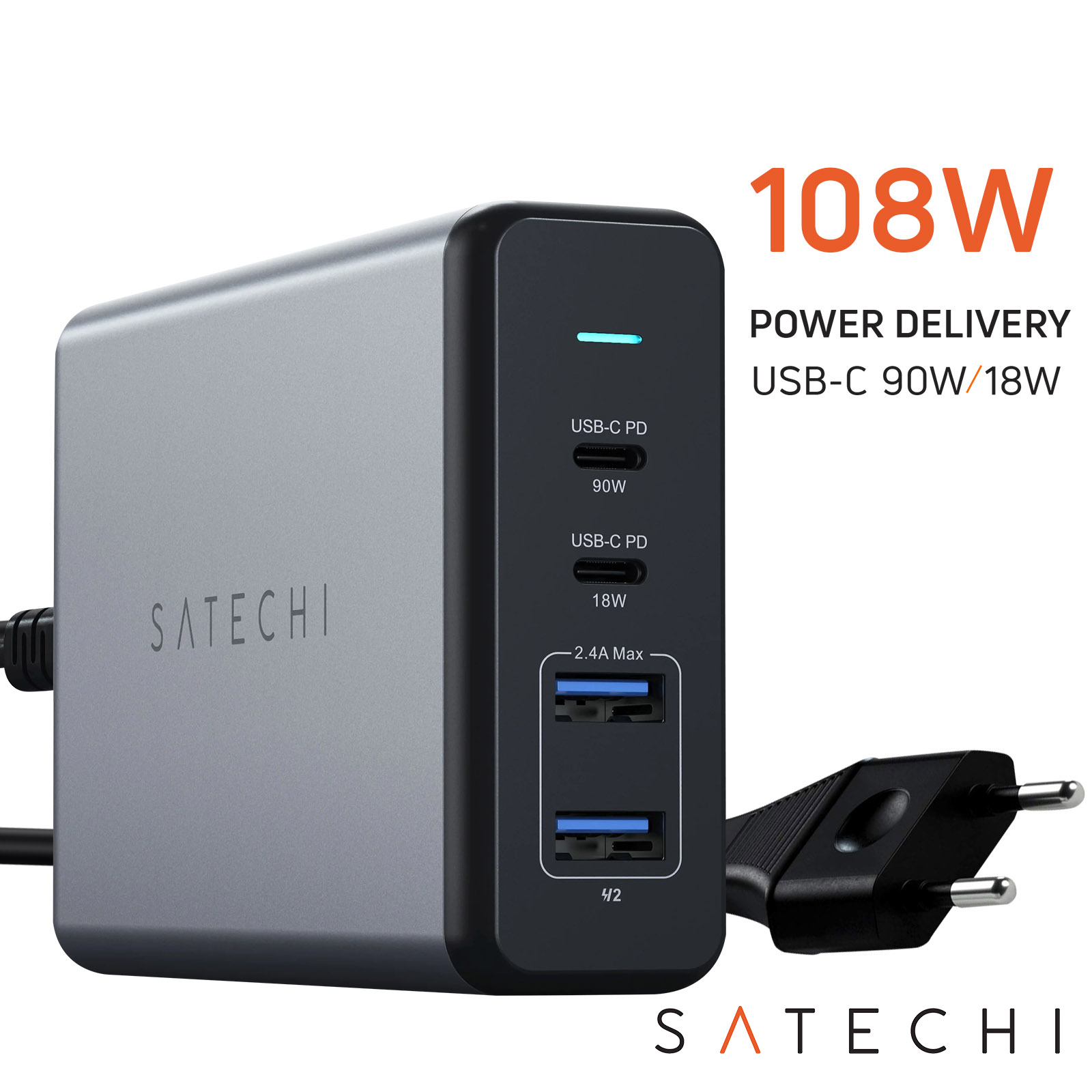 Multiprise USB et USB-C, Station de Charge Bigben 40W avec Power Delivery  pour Smartphone et Tablette - Blanc - Français