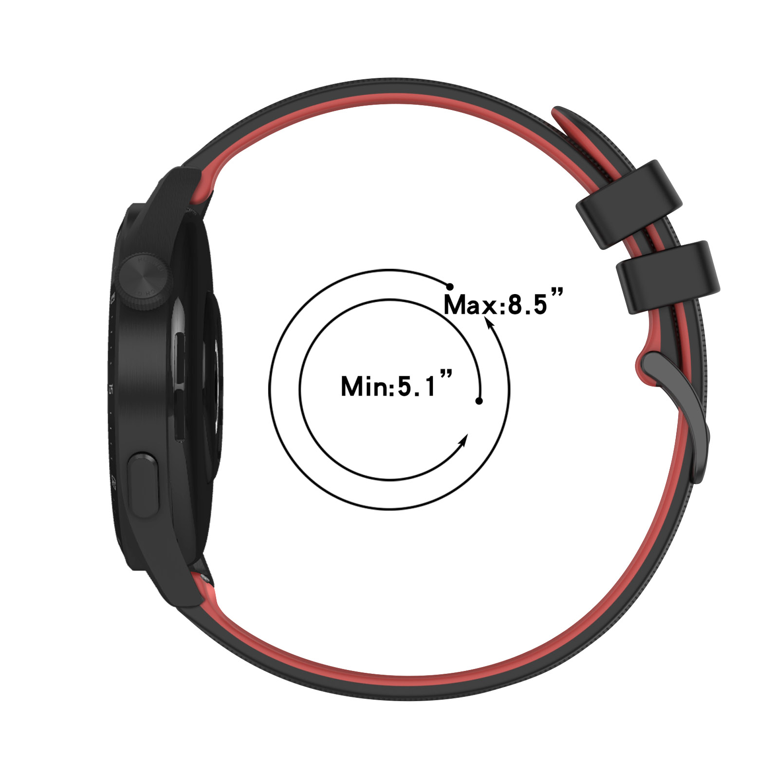 Bracelet pour montre connectée en silicone Smartwatch Garmin Forerunner  735XT rouge