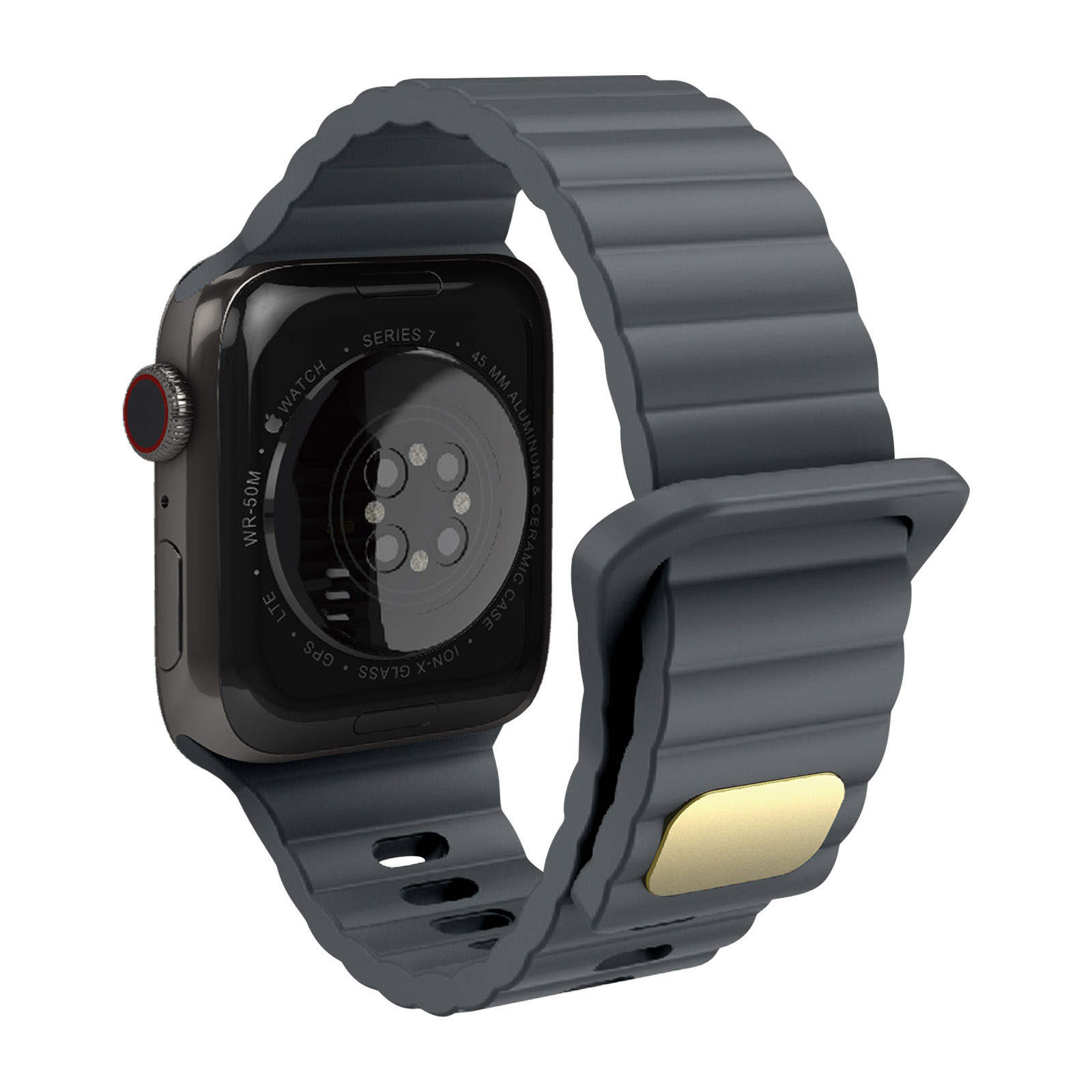 Bracelet Apple Watch Séries 1 à 8, Ultra et SE, Silicone Matelassé