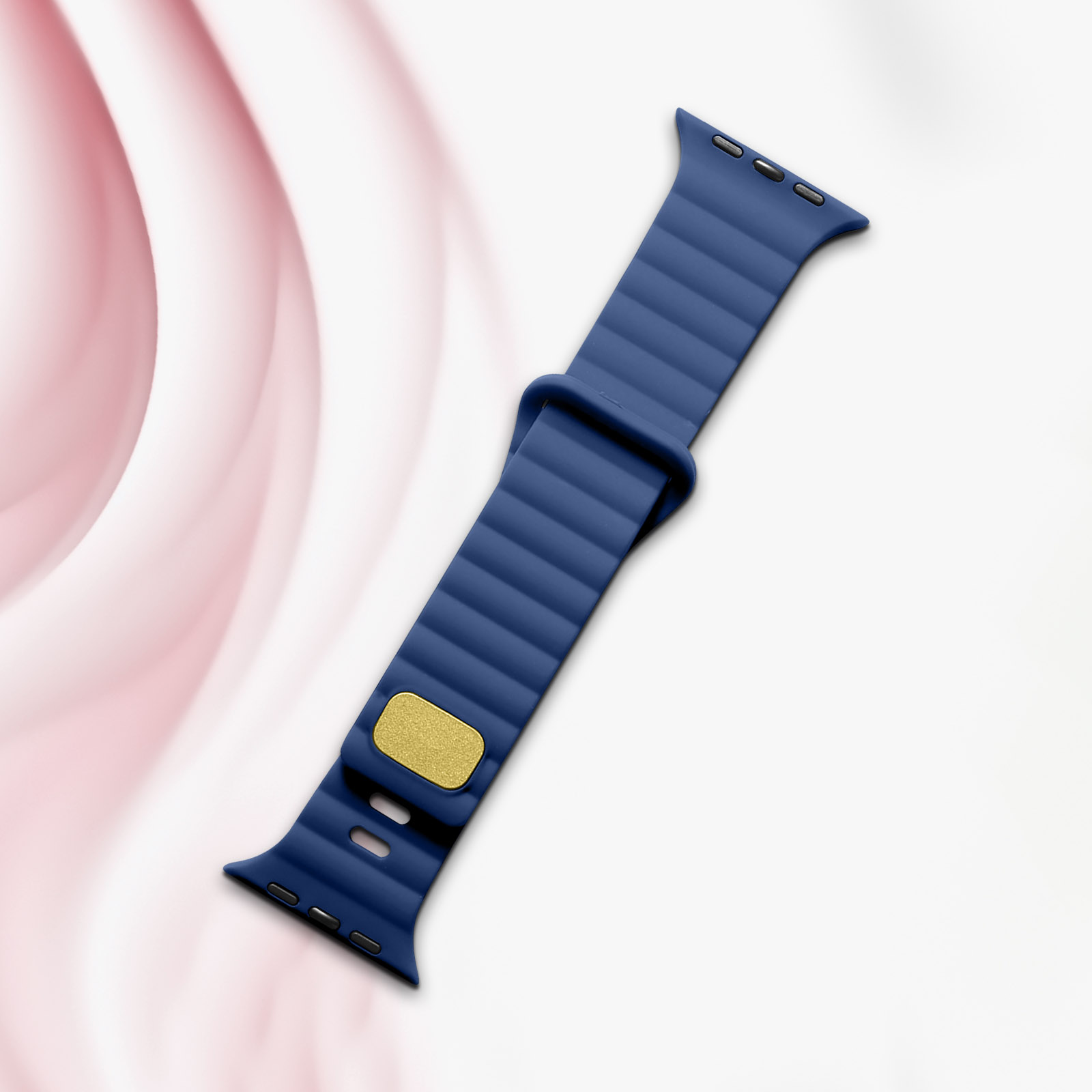 Bracelet Apple Watch 41mm / 40mm / 38 mm en Silicone Soft touch Ajustable  Bleu Roi - Français