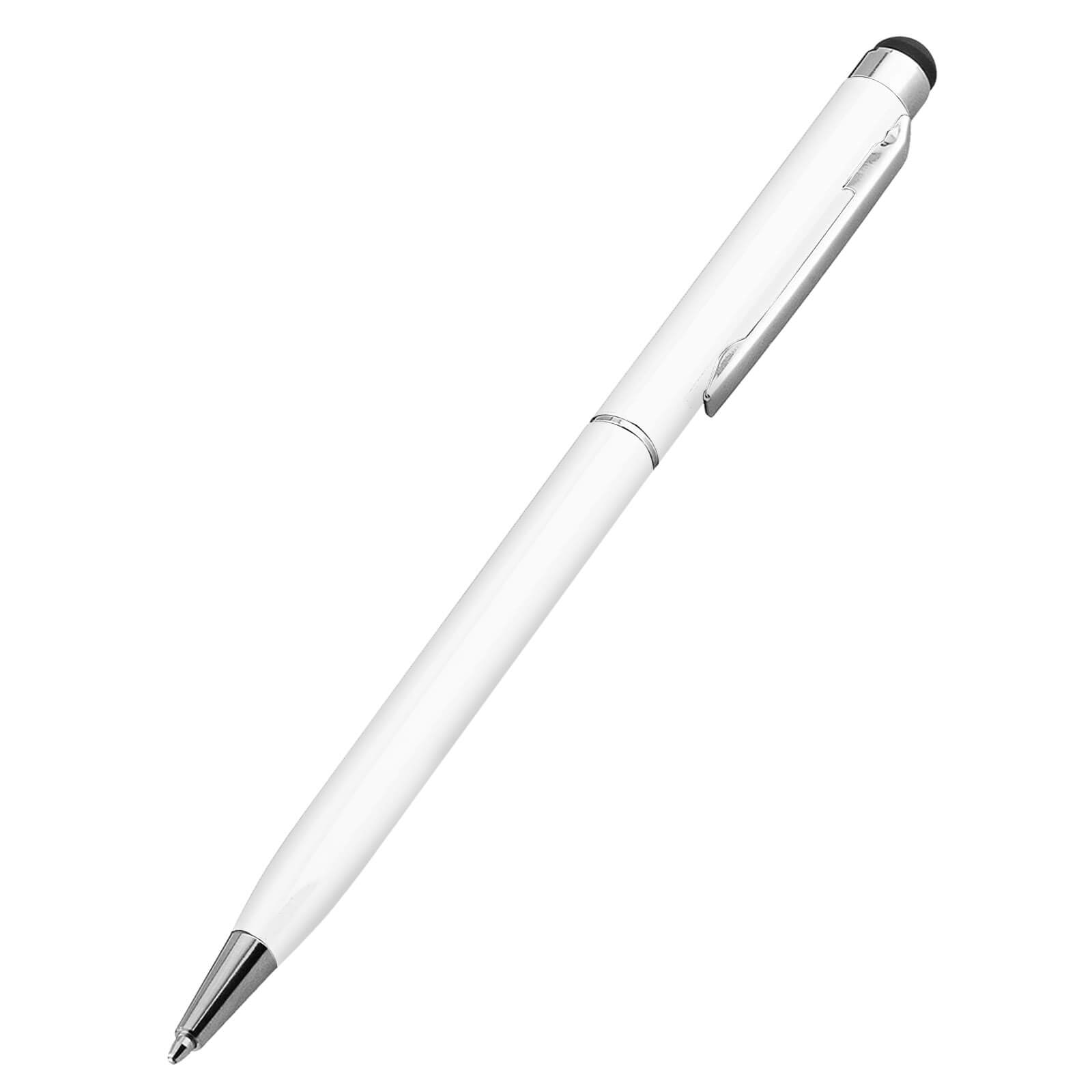 Bolígrafo y Lápiz Táctil 2 en 1 - Blanco p. Tableta, Smartphone