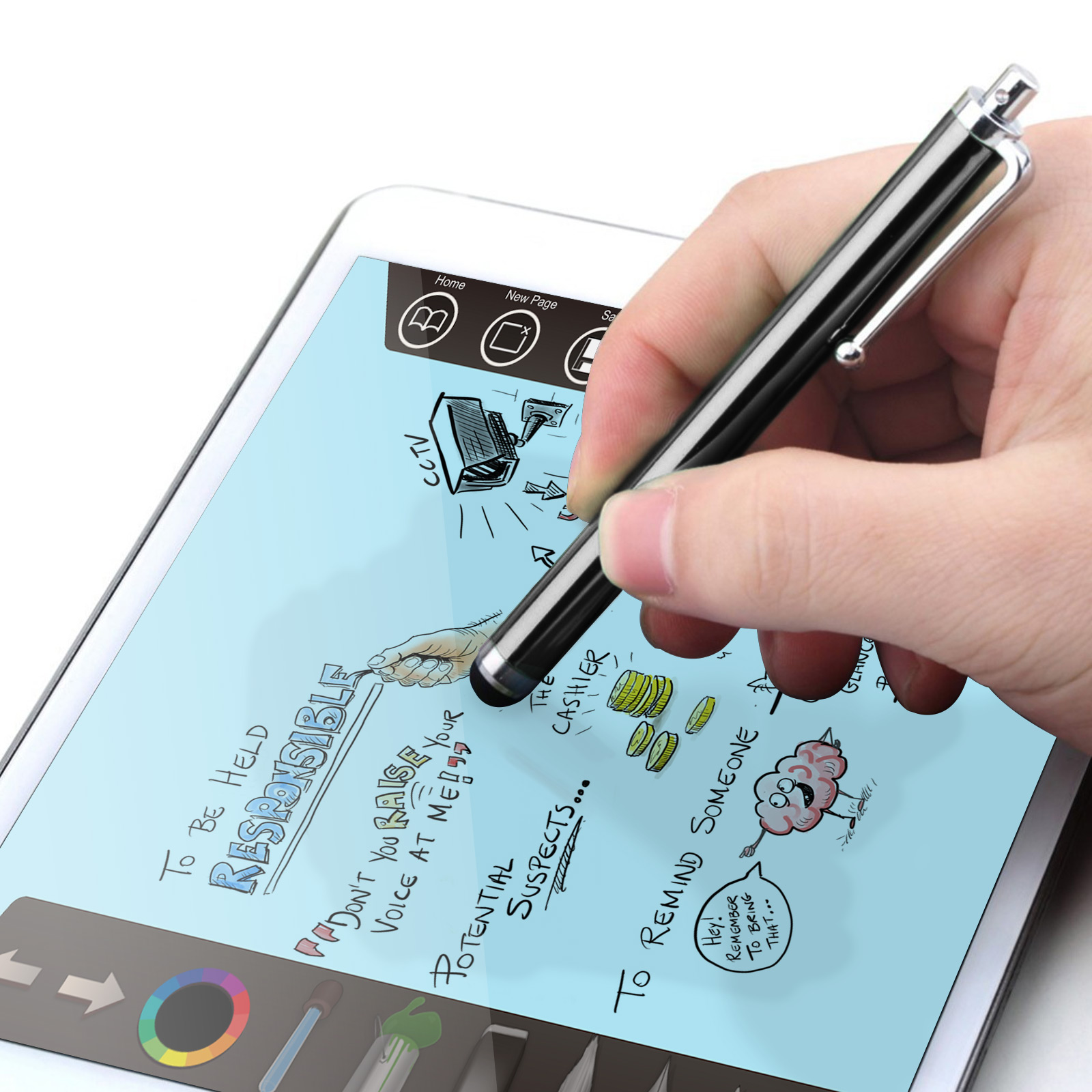 Stylet de précision universel - Stylo tactile pour les écrans Smartphones -  Noir - Acheter sur PhoneLook