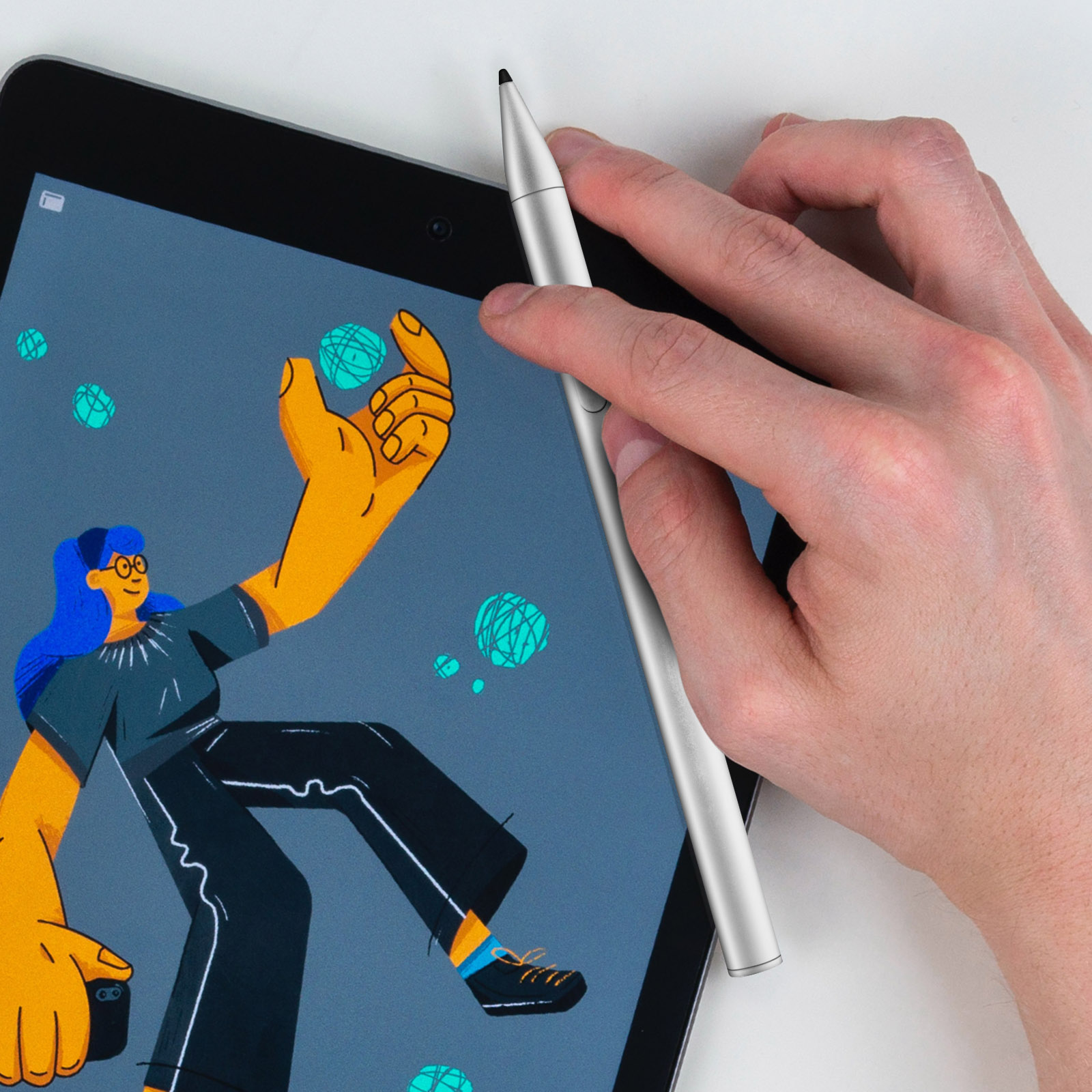 Stylet pour tablette, stylet tactile pour iPad avec rejet de la paume pour  une écriture et un dessin précis 