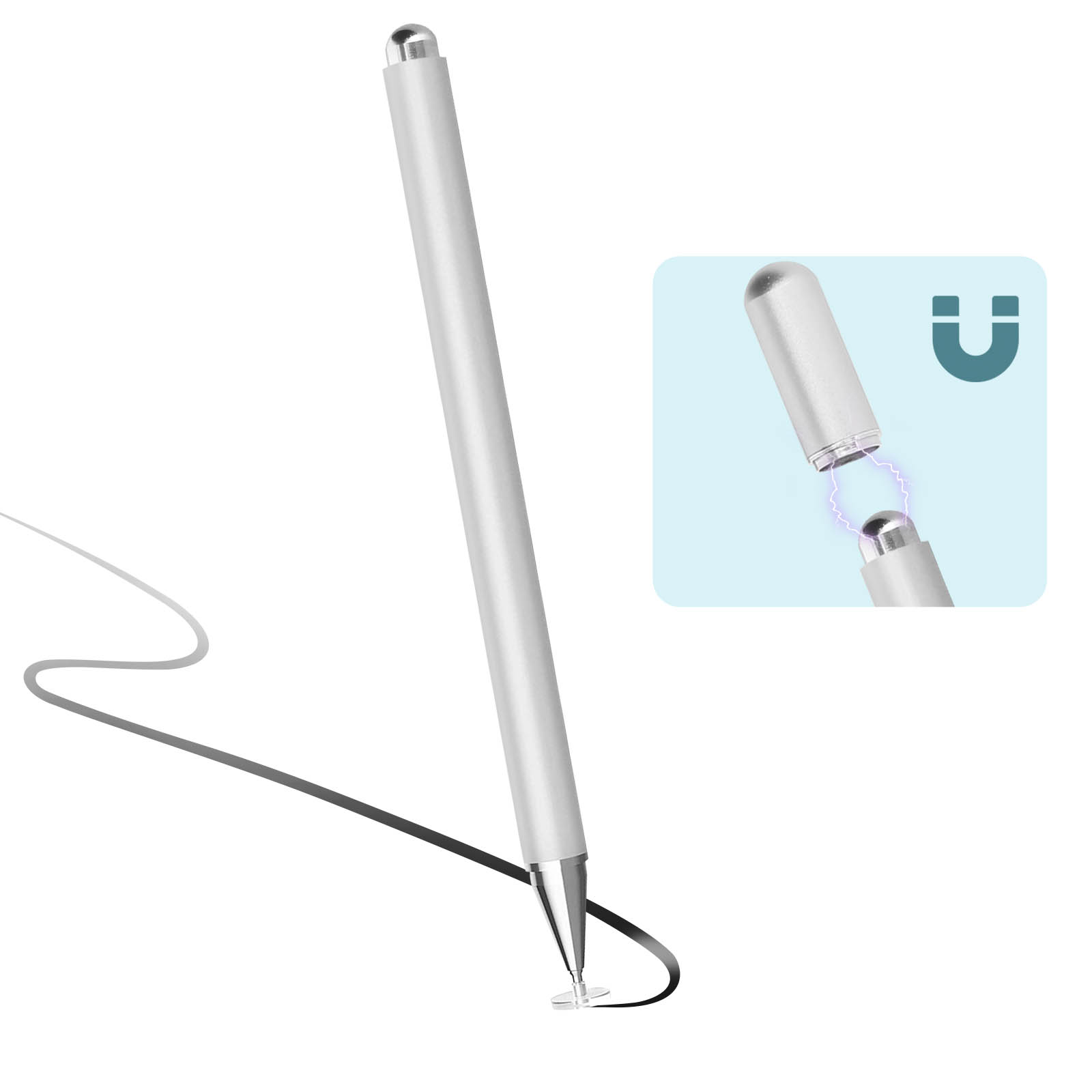 Stylets pour tablette OZZZO stylet + stylo tactile chic blanc pour