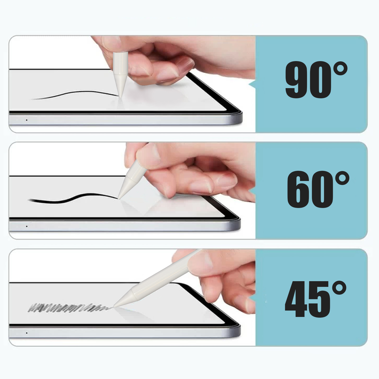 PINKCAT Stylet Tactile, Stylet Tablette avec Charge Rapide en 5 Minutes &  Sensibilité D'inclinaison & Rejet de Paume & Adsorption Magnétique, Stylet