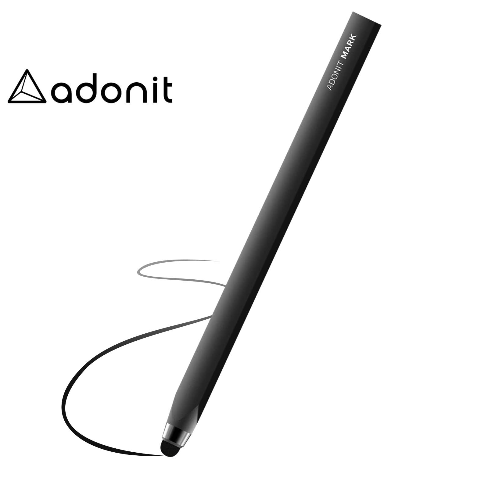 Stylet Adonit Mark avec Pointe épaisse Précise et Antidérapante - Noir pour  écran tactiles - Français