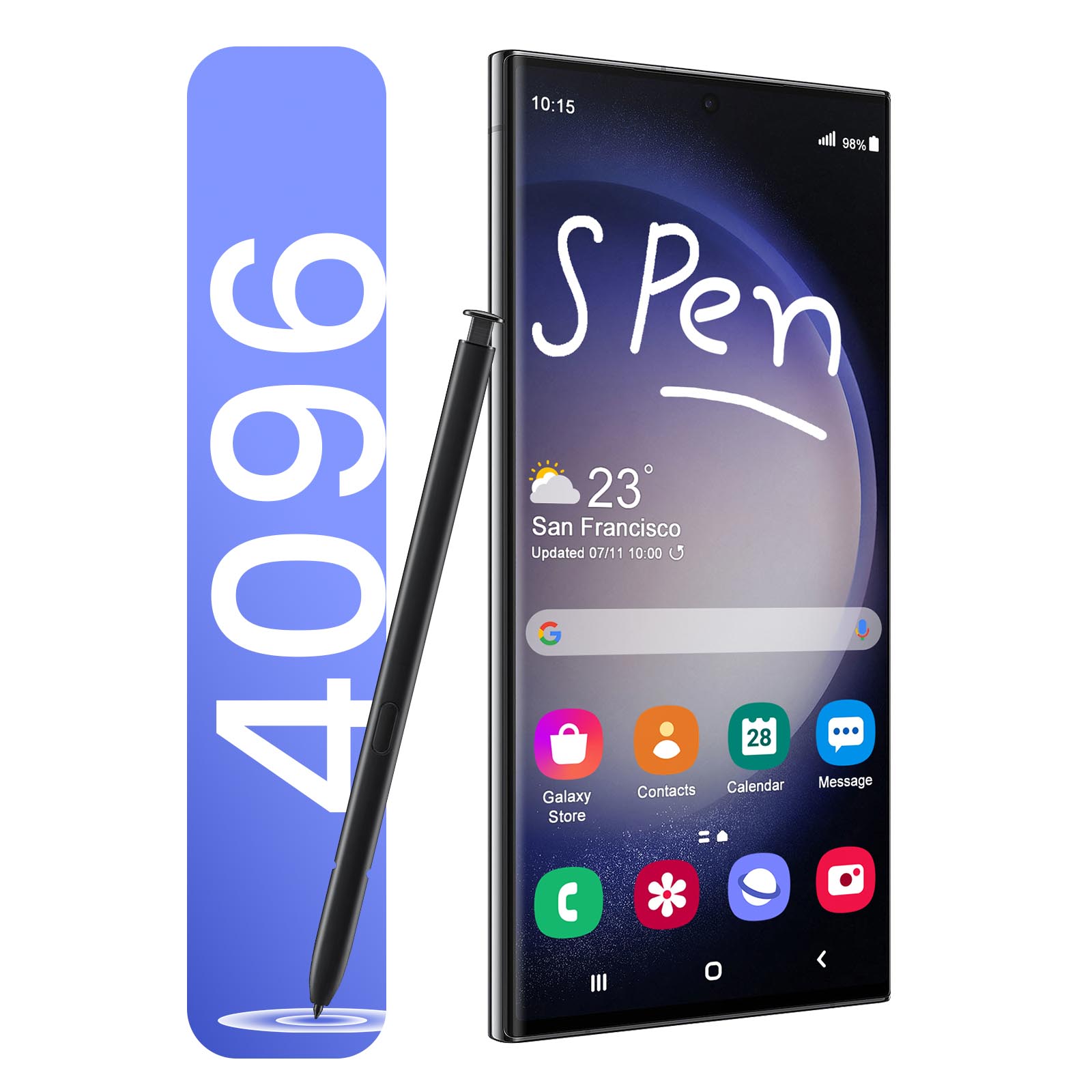 Original Samsung S Pen Samsung Galaxy S23 Ultra, Hohe Drucksensibilität –  Schwarz - German