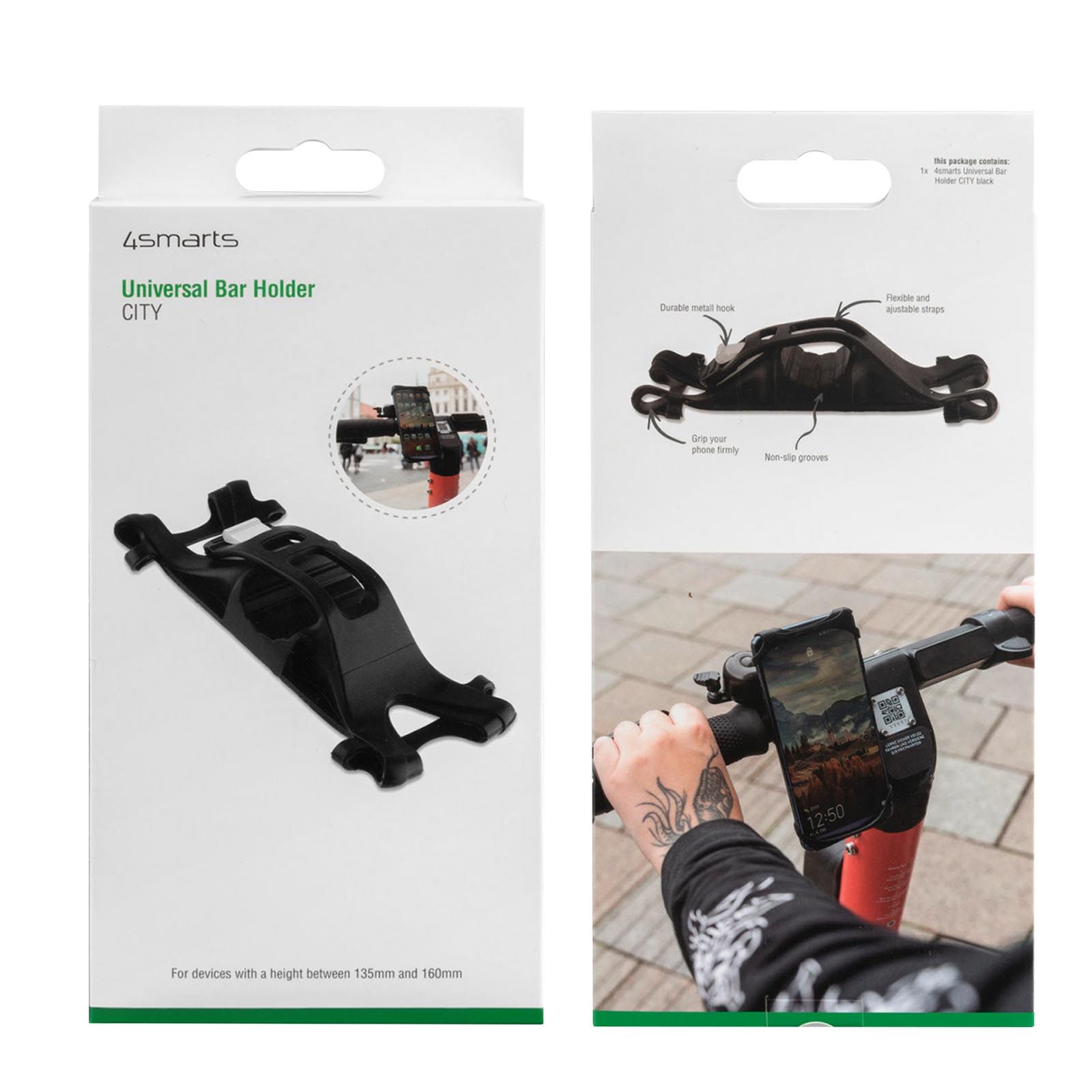SINLAND Support de téléphone portable de qualité supérieure pour vélo,  moto, quad, poussette,Anti-vibration,Support de guidon multifonction,4-6  pouces