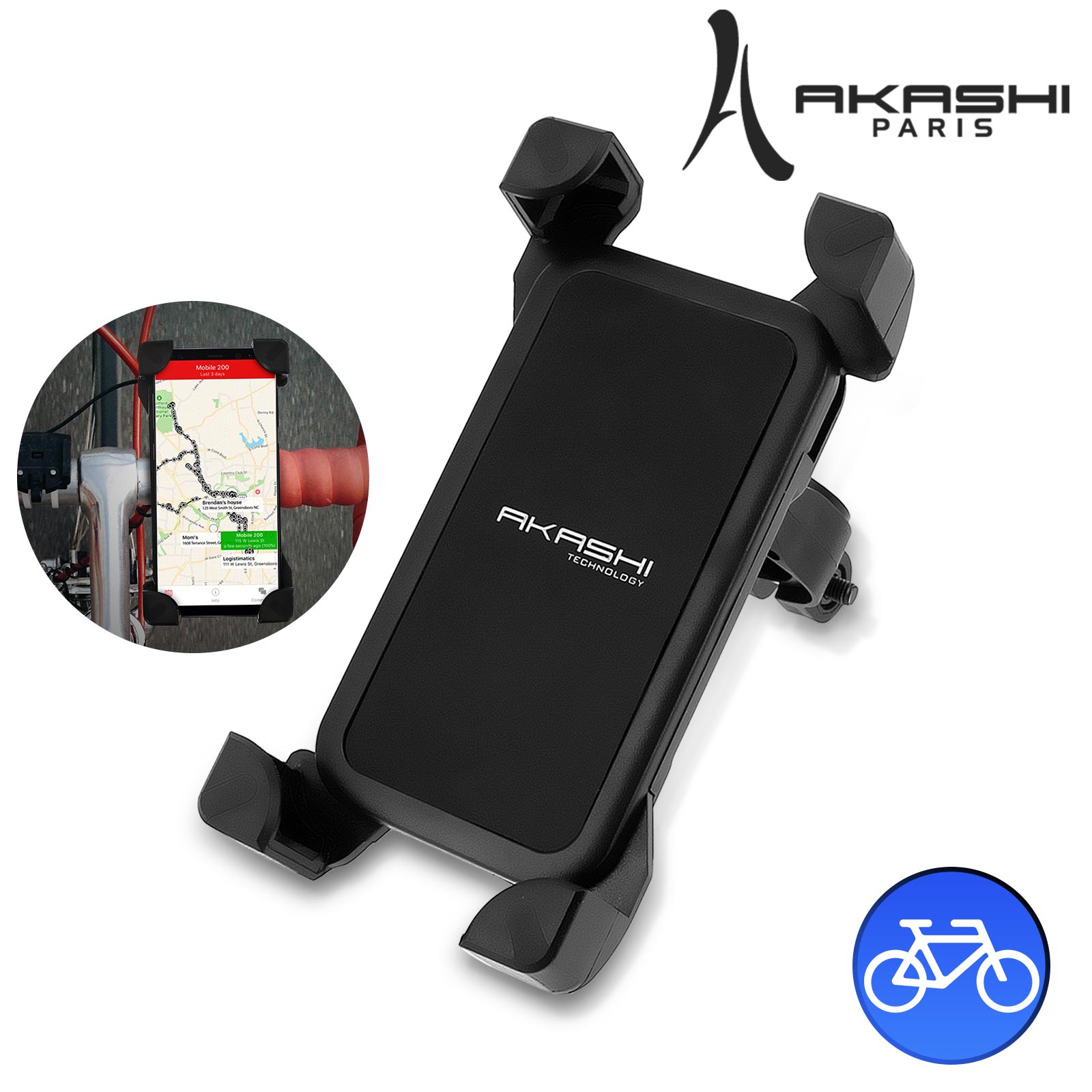 Support Velo pour CROSSCALL ACTION-X3 Smartphone Guidon Pince GPS Noir  Universel 360 Rotatif VTT Cyclisme Universel - Cdiscount Téléphonie