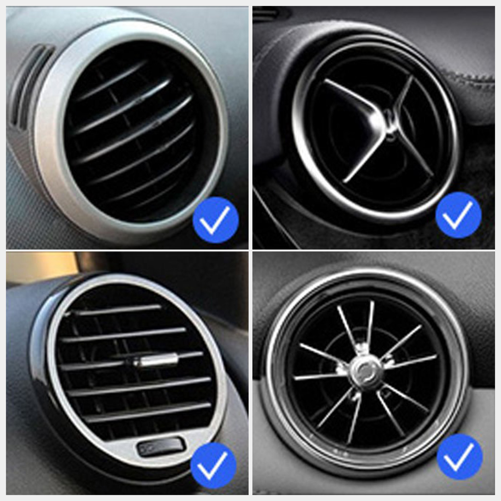 Support Téléphone Voiture Grille Aération Ronde Rotation 360° Gravité  Verrouillage Automatique pour Mercedes Benz Alfa Fiat Noir