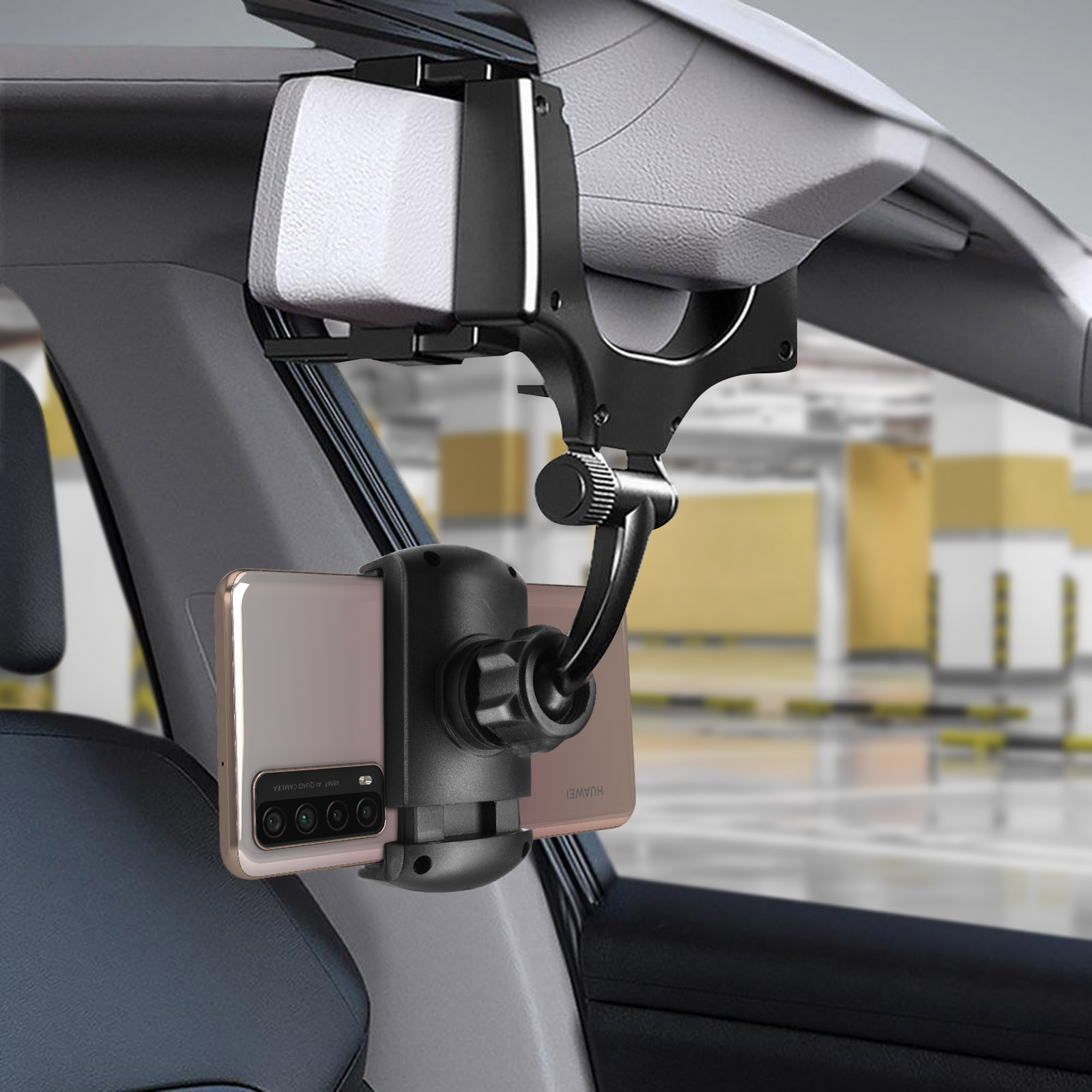 Smartphone-Autohalterung Befestigung am Spiegel 360° drehbar
