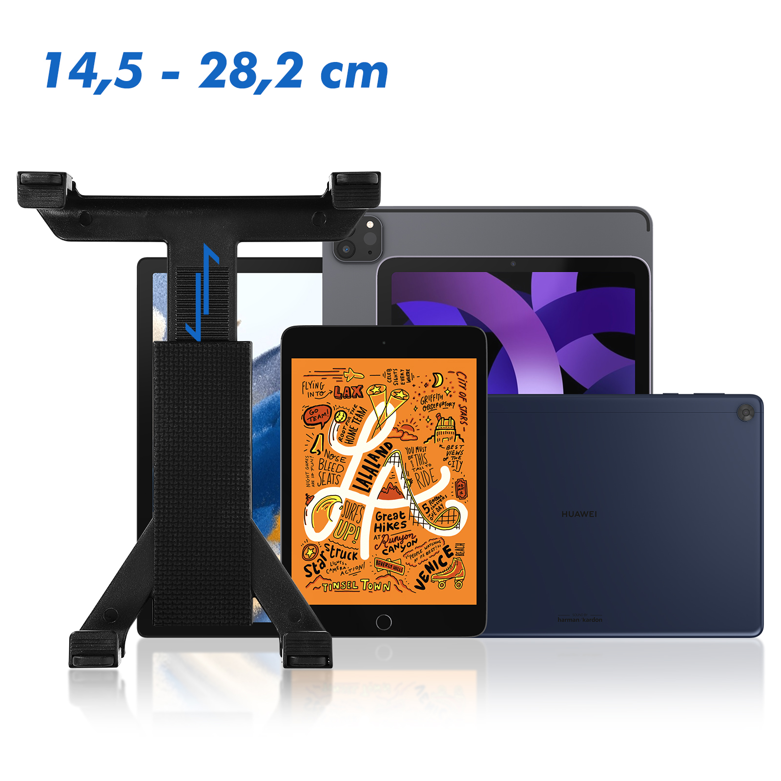 K-S-Trade für Samsung Galaxy Tab S2 9.7 Wi-Fi (SM T-813) Tablet-Halterung,  (Scheiben-Halterung Tablets KFZ Tablet Saugnapf Auto Halterung)