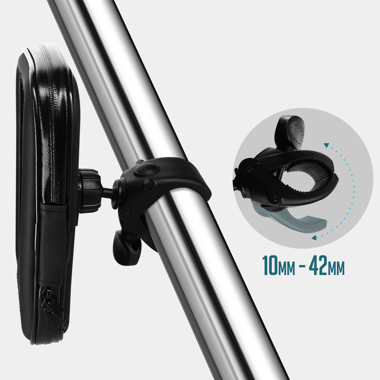 Soporte móvil bici o moto para el manillar orientable + funda impermeable  para Smartphones de hasta 6,9 pulgadas- Bigben Smart - Spain