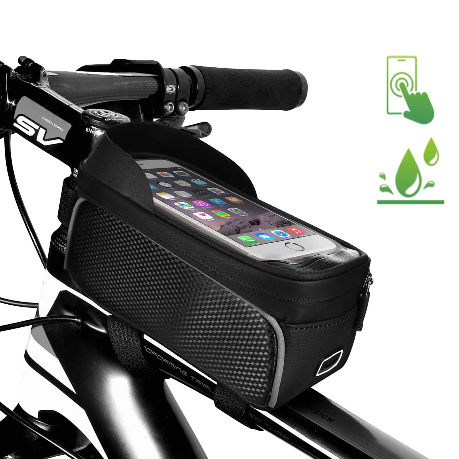 Avizar Support Vélo pour Smartphone jusqu'à 6.1 pouces avec Étui Étanche  Tactile Noir - Support voiture - LDLC