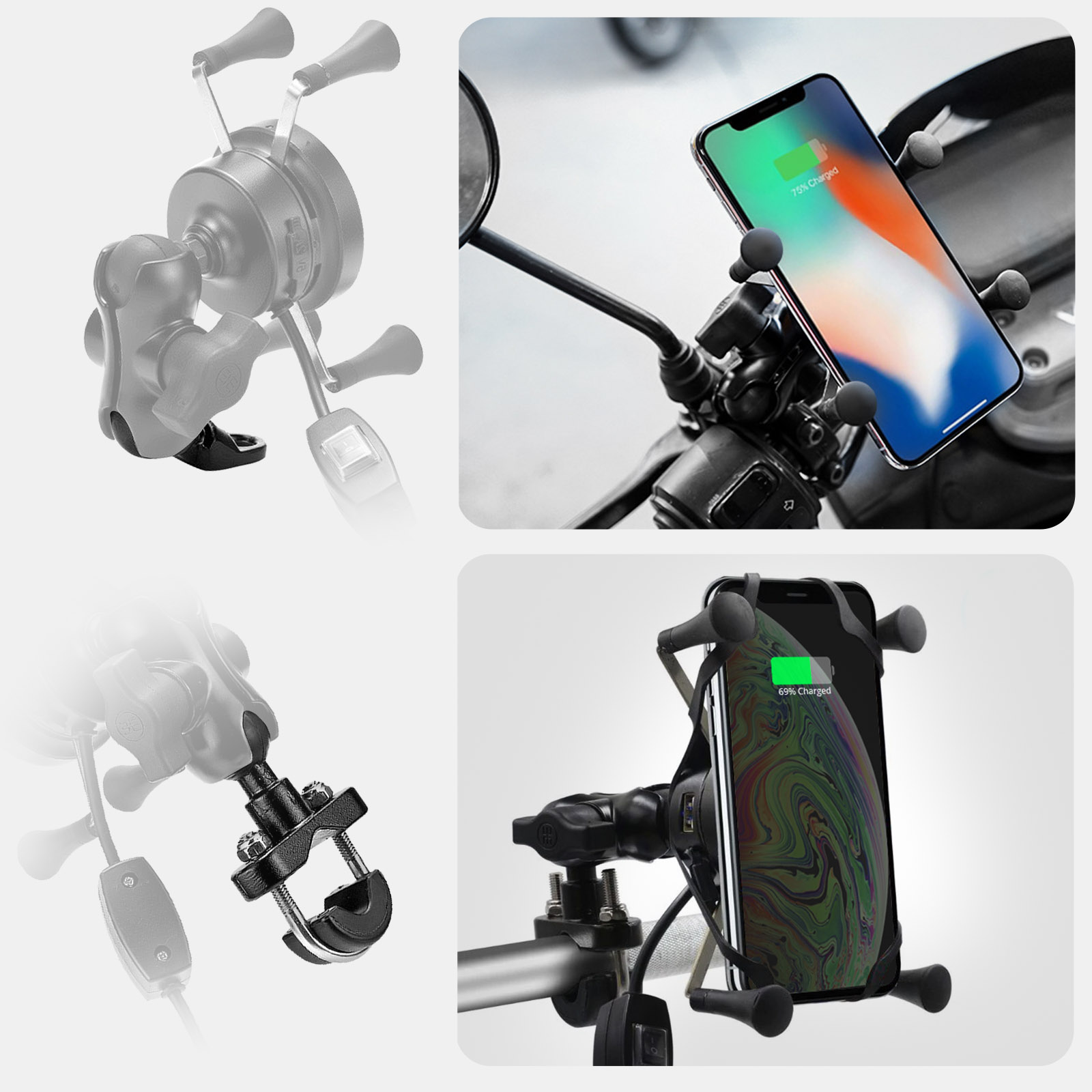 Support Téléphone Vélo et Moto en Alliage d'aluminium avec