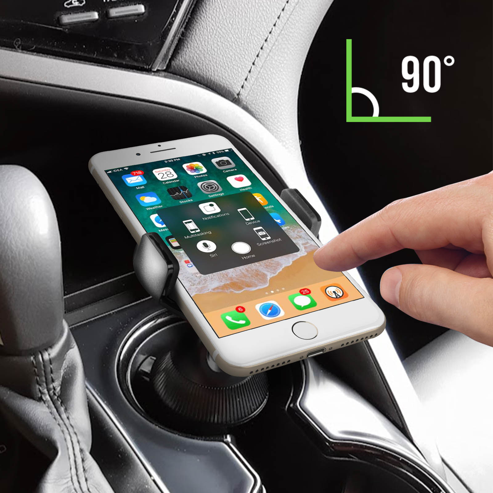 Acheter Plateau porte-gobelet universel pour voiture, support de téléphone  réglable, Table alimentaire pivotante à 360 degrés