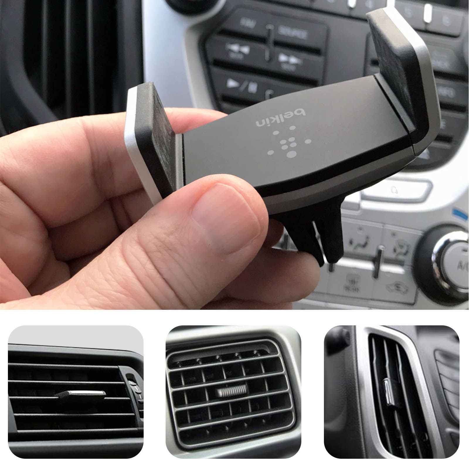 Suporte magnético para ventilação de carro Belkin, compatível com