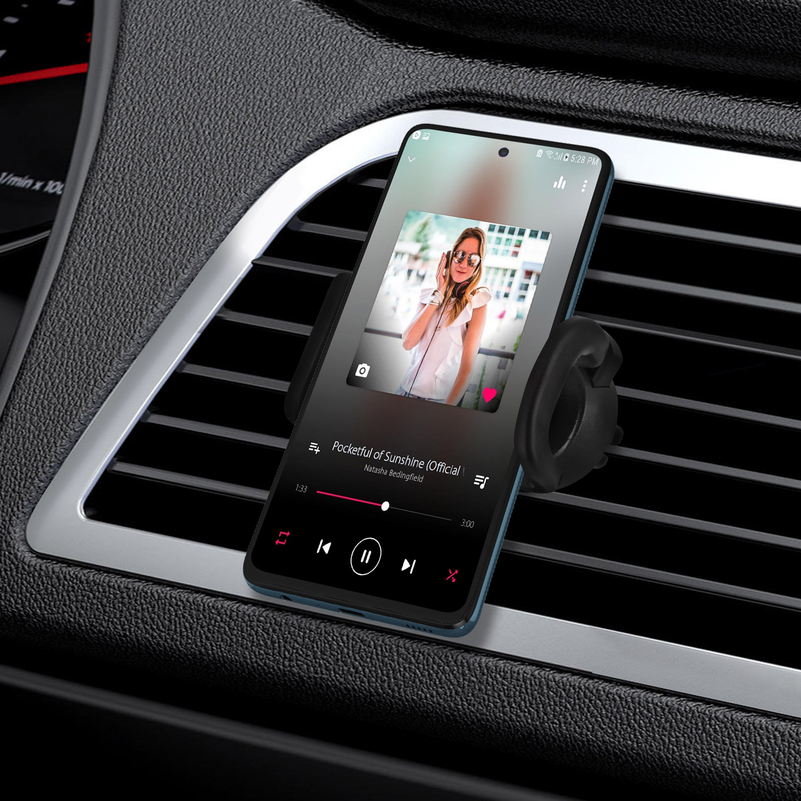 Accessoire téléphonie pour voiture GENERIQUE Support Voiture Tableau de Bord  pour Gionee S Plus Smartphone Pince Reglable Universel Adaptable (NOIR)