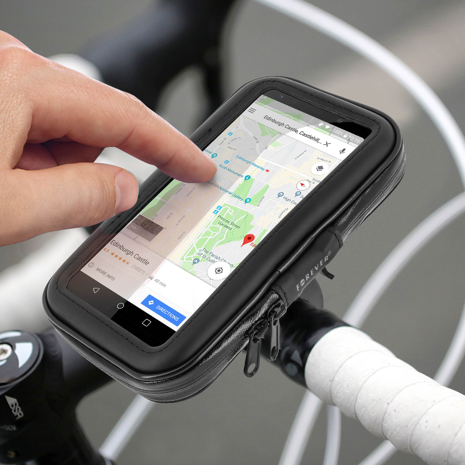Support velo/moto attache guidon rotatif 360° + pochette waterproof pour  smartphones jusqu'à 6.9' - Bigben Smart - Français