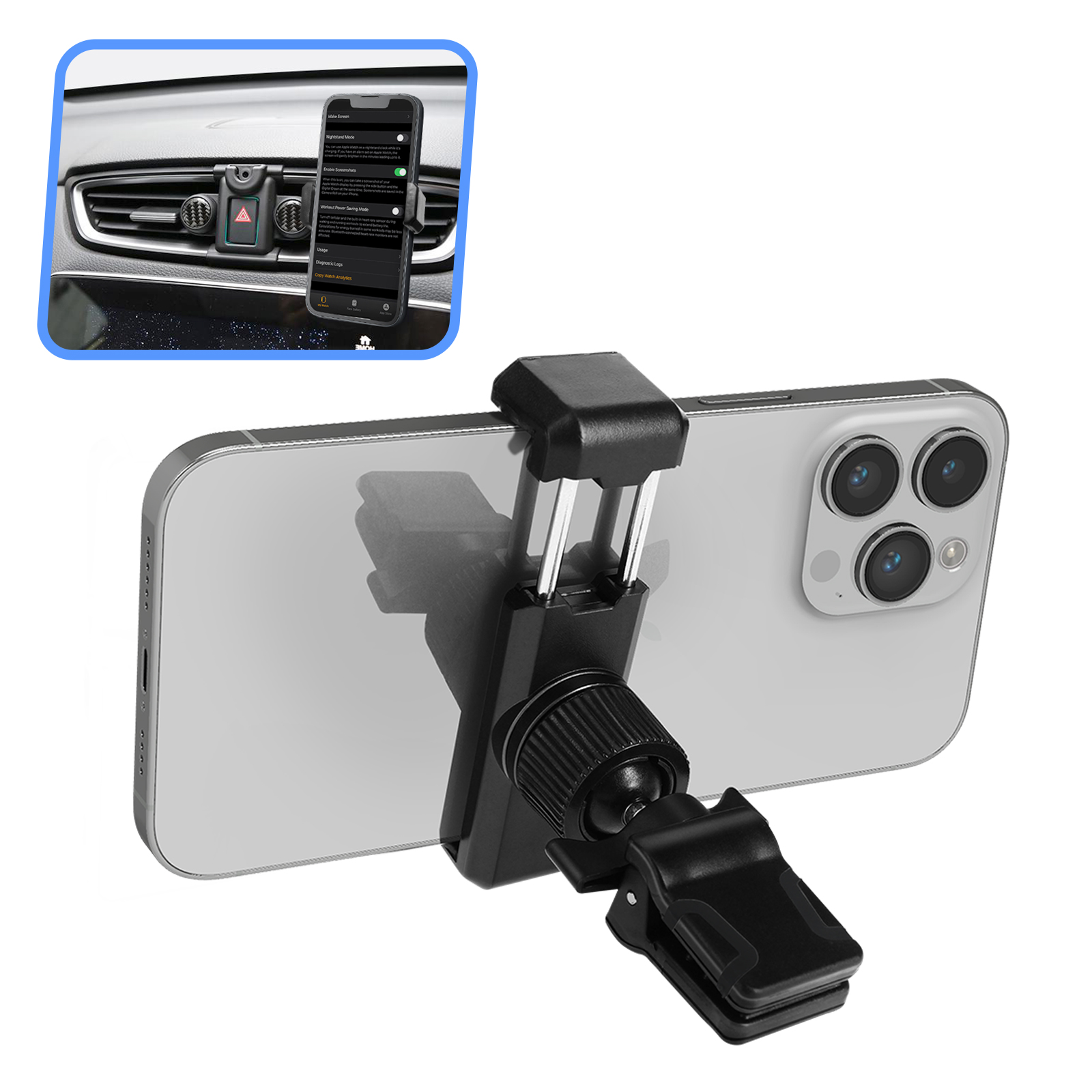 Pour Samsung Galaxy Z Flip4 / 3 C38 ventilateur de refroidissement support  de téléphone de voiture à double bobine chargeur sans fil