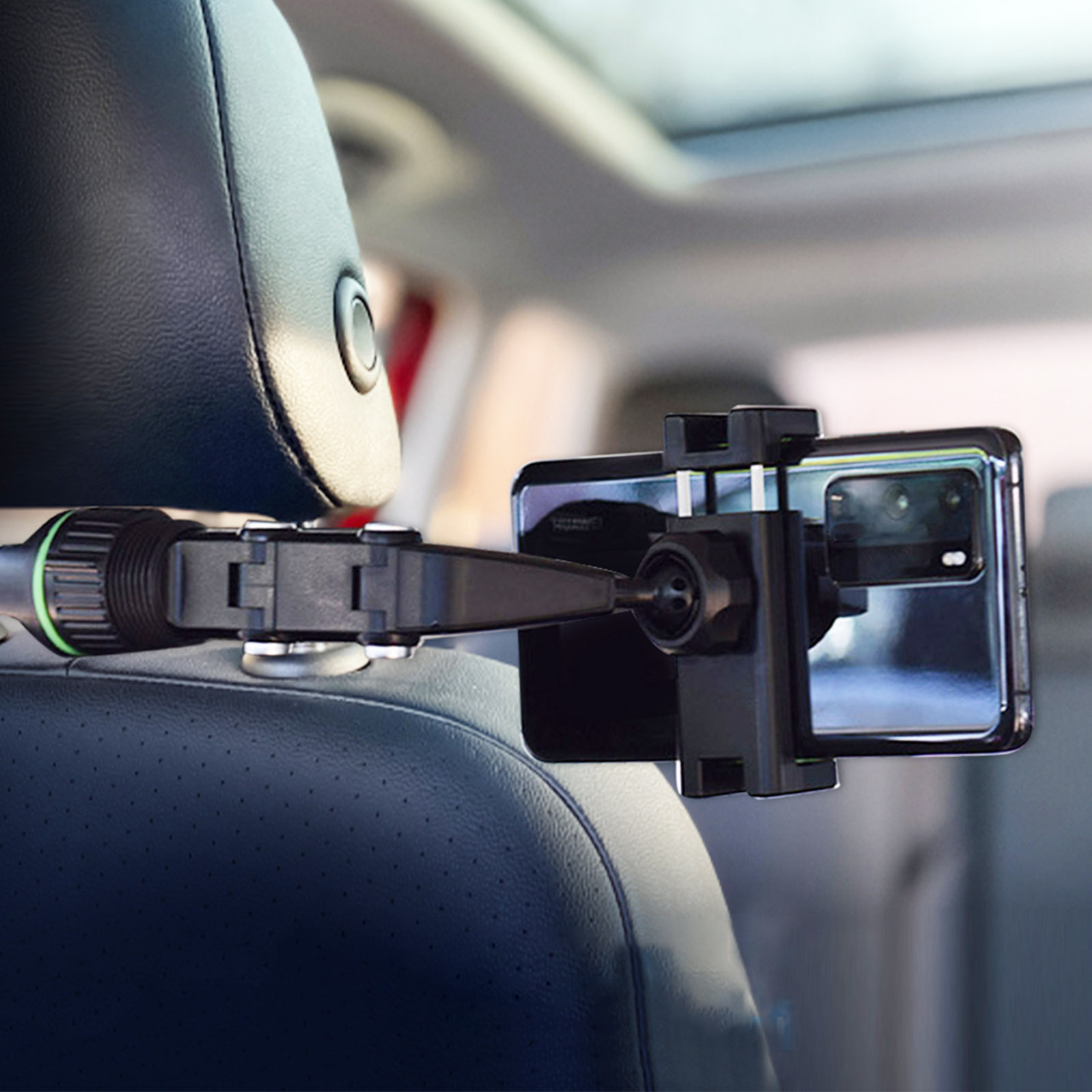 Autohalterung für Smartphone, 360° drehbar und flexibler Arm – Schwarz -  German