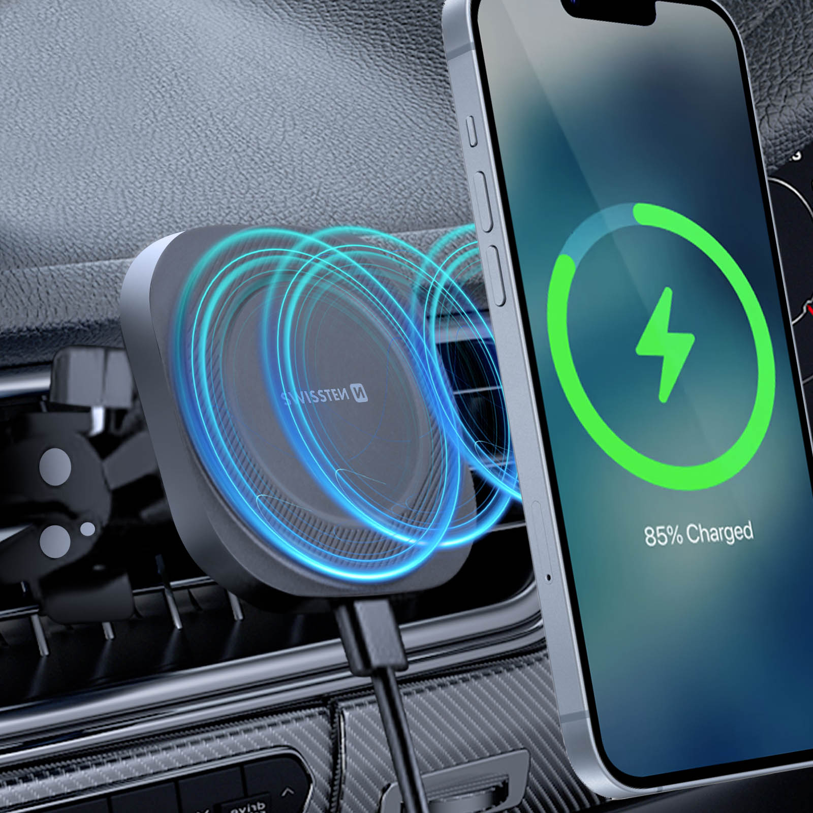 Car Plug Grip für alle Smartphones – Handy Autohalter mit Magnet