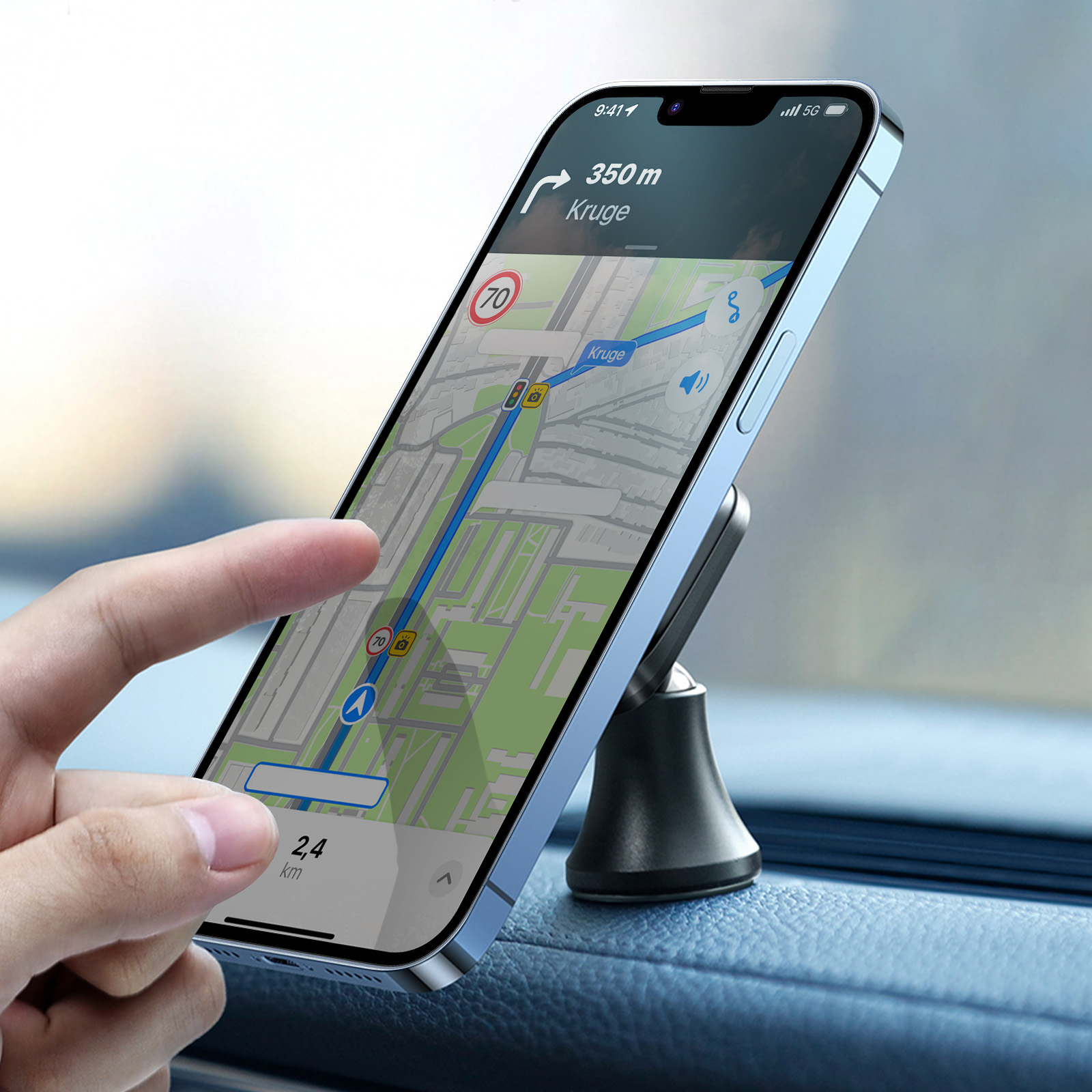 360° magnetische Mini-Autohalterung für Smartphones – Wiwu - German