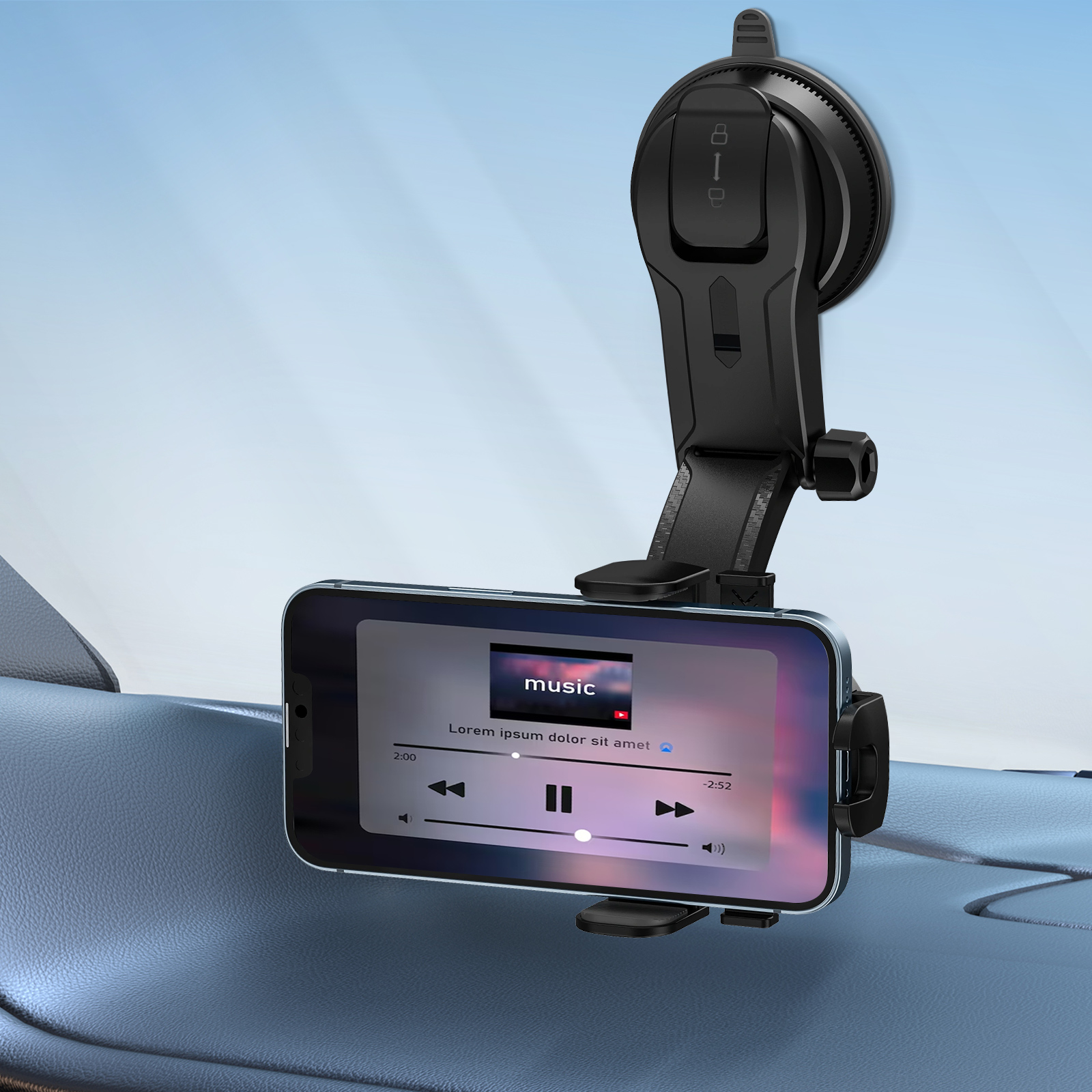 H4GA – Mini ventouse de tableau de bord de voiture, Support de pare-brise,  Support de montage GPS - AliExpress