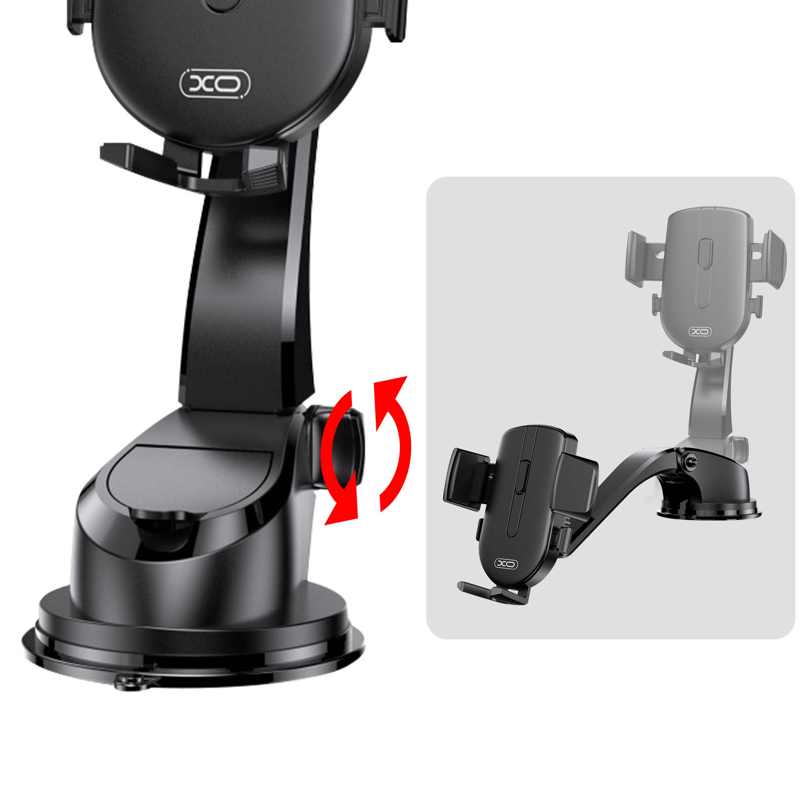XO Magnethalter C98C KFZ Handy-Halterung Armaturenbrett schwarz  Smartphone-Halterung