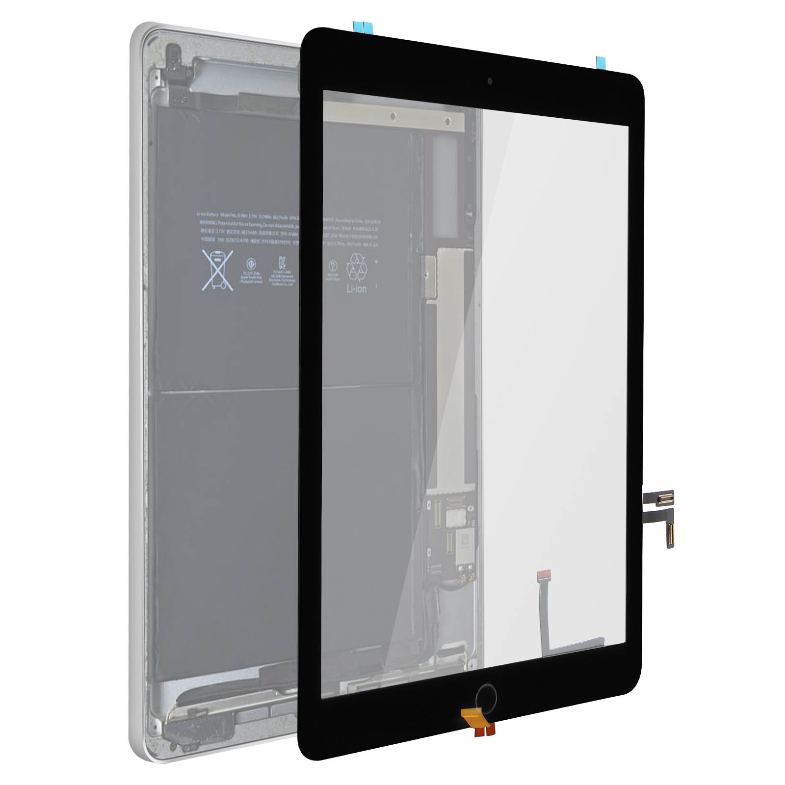 SRJTEK Écran Tactile de Rechange pour iPad Pro 9.7 2016 Génération avec  vitre en Verre trempé + Outils (Pas LCD, sans Bouton d'accueil) Blanc