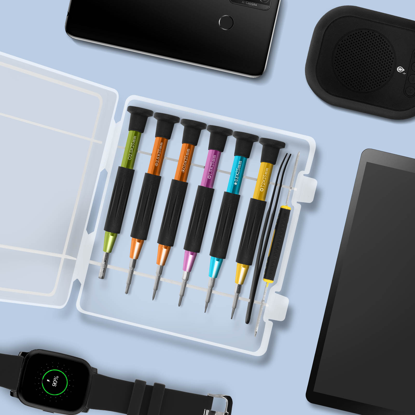 Avizar Kit Outils de Réparation Smartphone et Tablette avec 10