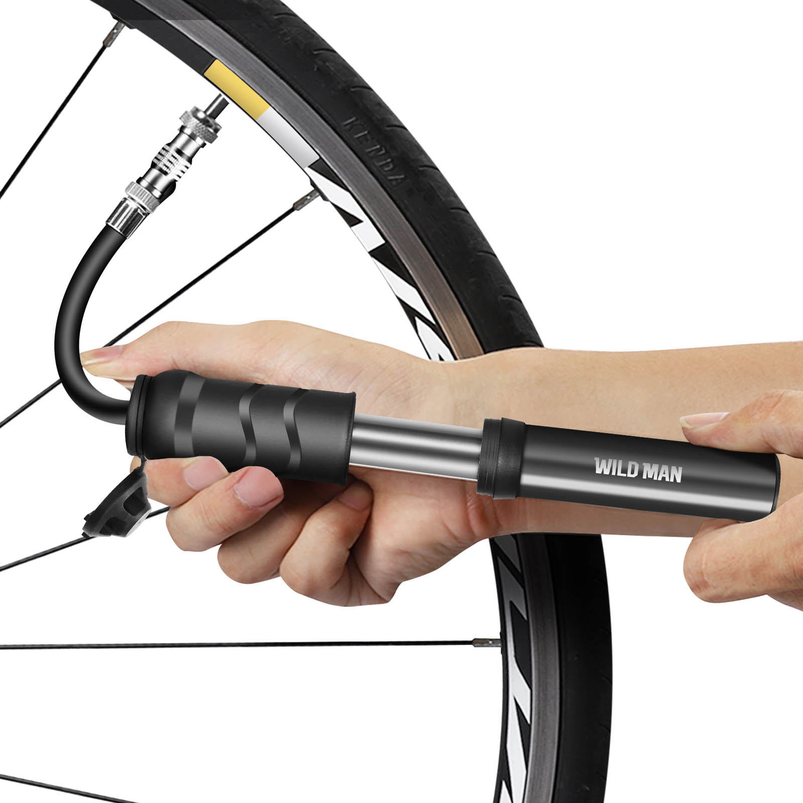 Pompa a mano per bicicletta e monopattino, design tascabile - Wildman -  Italiano