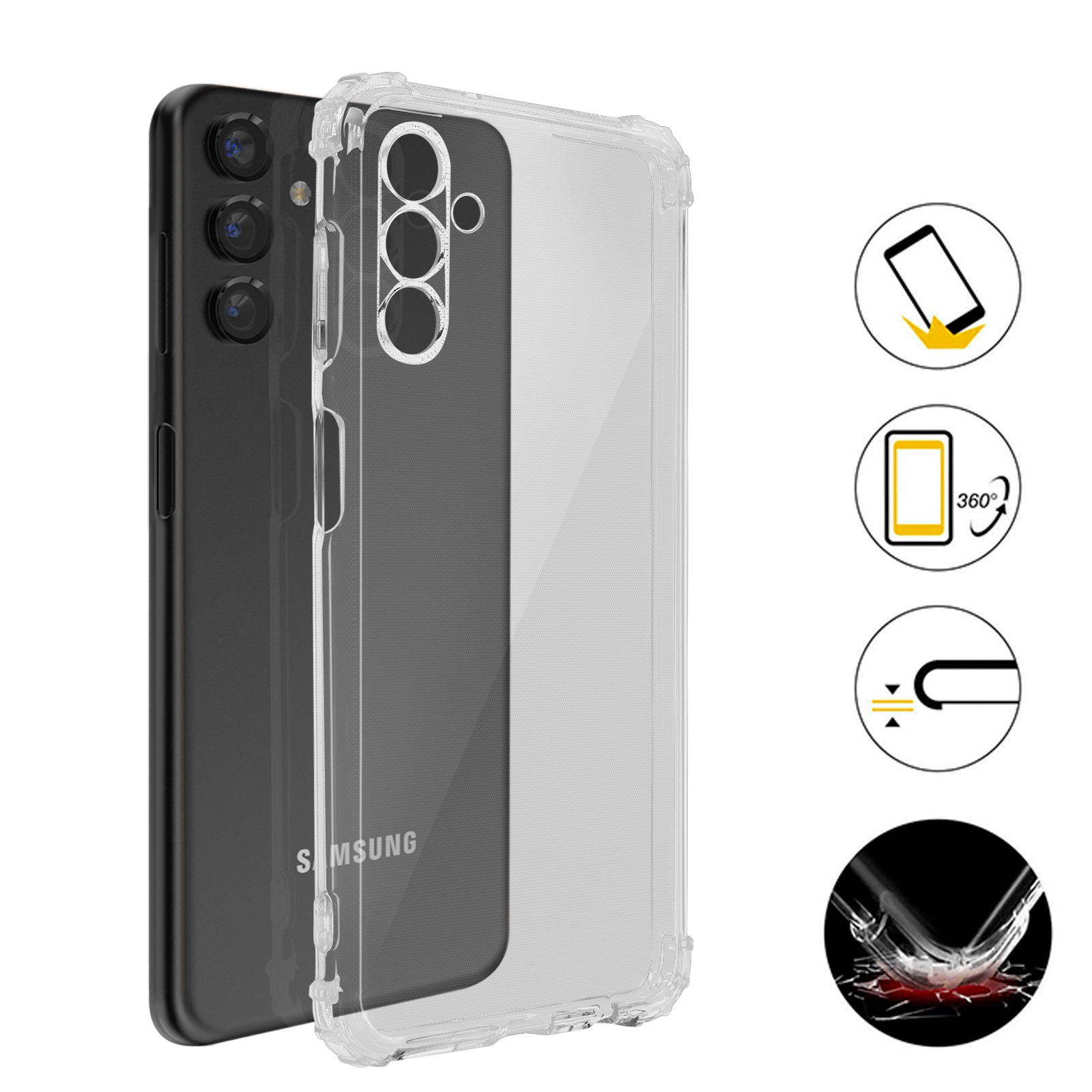 Coque de Protection Bumper Full Protect Bouton Interchangeable iPhone &  Samsung