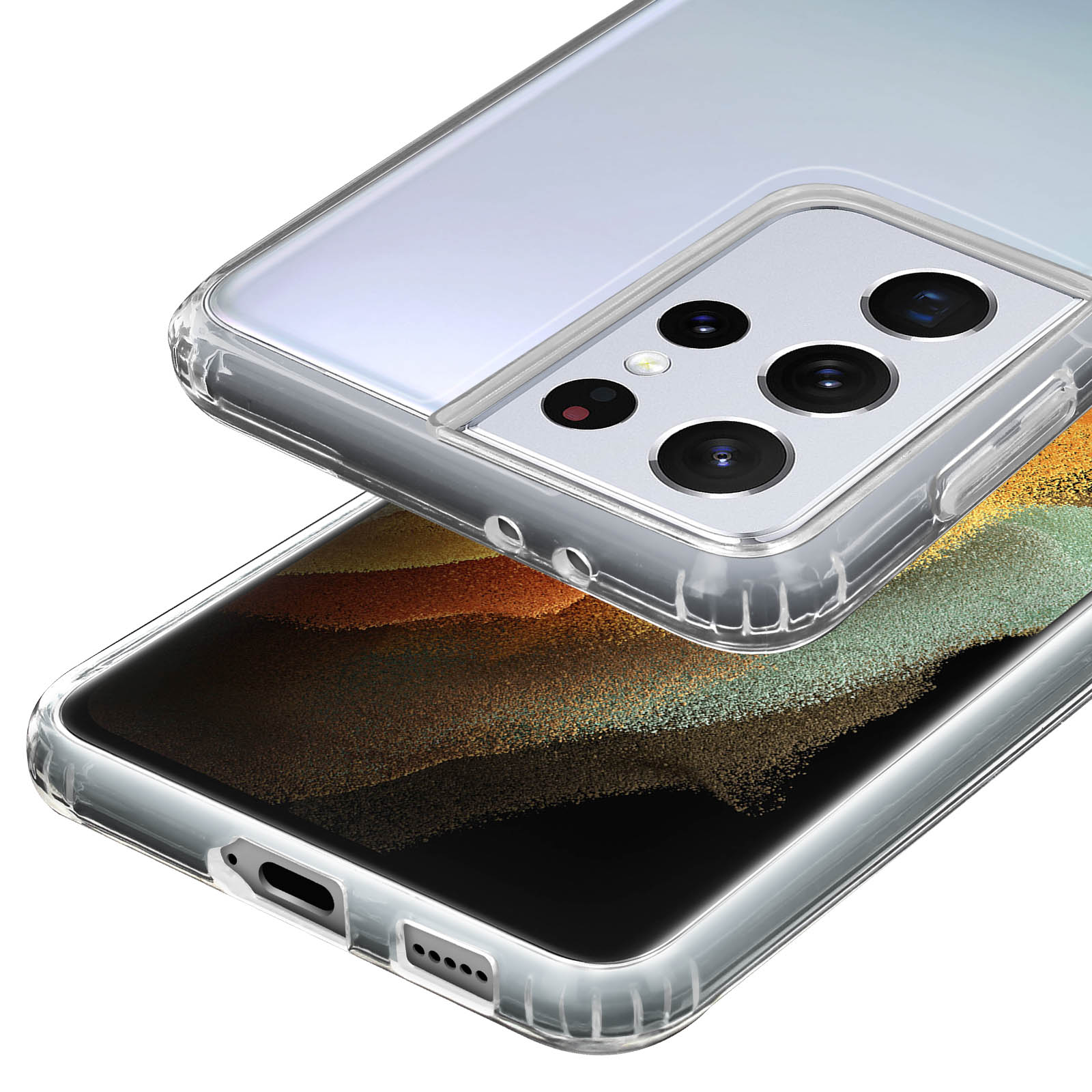 Coque Compatible avec Samsung Galaxy S21, Protection Complète Souple  Silicone Coque pour Samsung S21 - Cristal Transparent