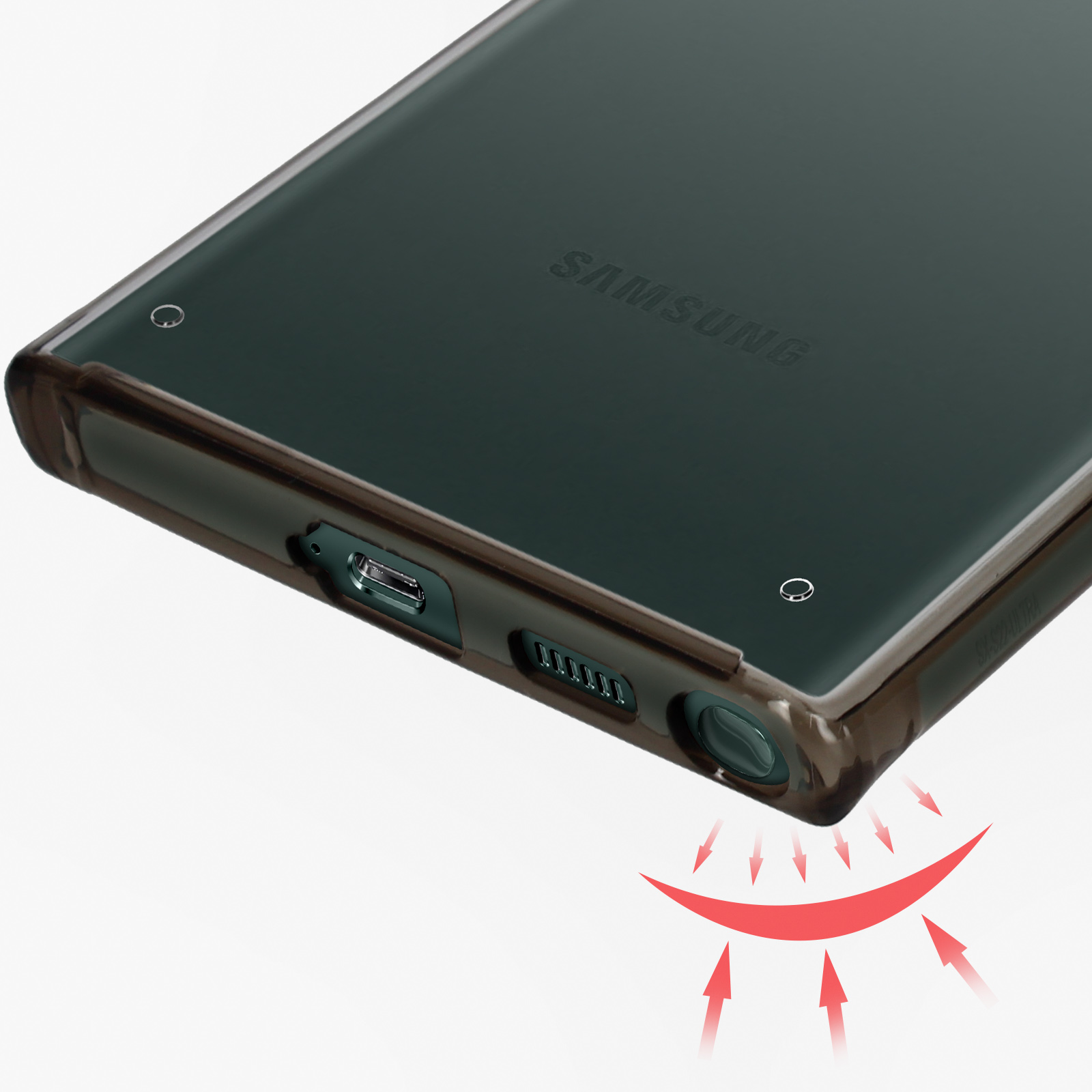 Avizar Coque pour Samsung Galaxy S22 Ultra Dos Plexiglas Avant Polymère  Coins Renforcés Contour noir - Coque téléphone - LDLC
