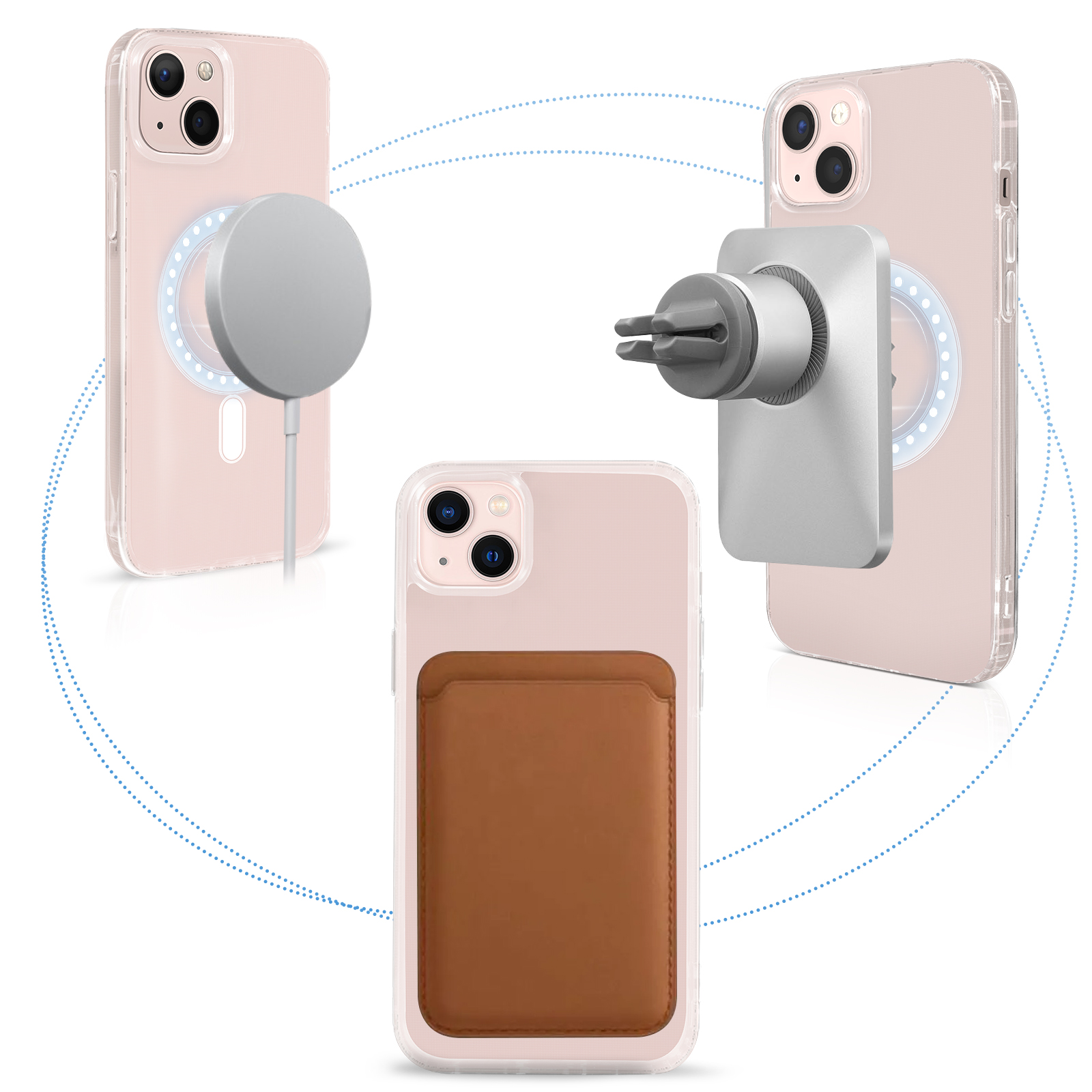 Coque iPhone 13 Mini, Coque de Protection Magnétique Compatible