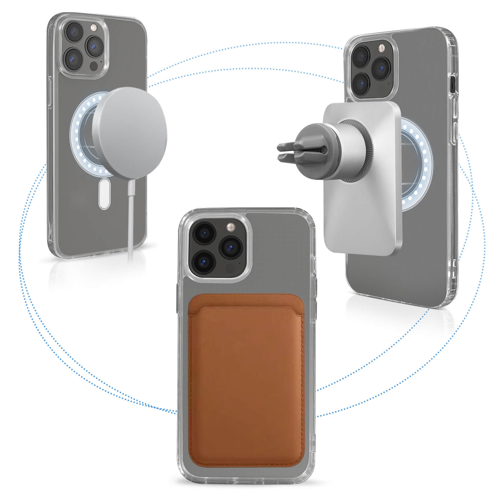 Avizar Coque MagSafe pour iPhone 13 Pro Antichoc avec Cercle