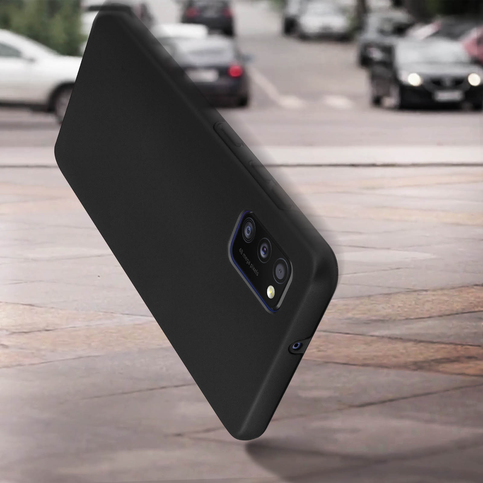 Coque Samsung Galaxy A41 Intégrale 360° : Avant Souple et Arrière Rigide -  Noir - Français