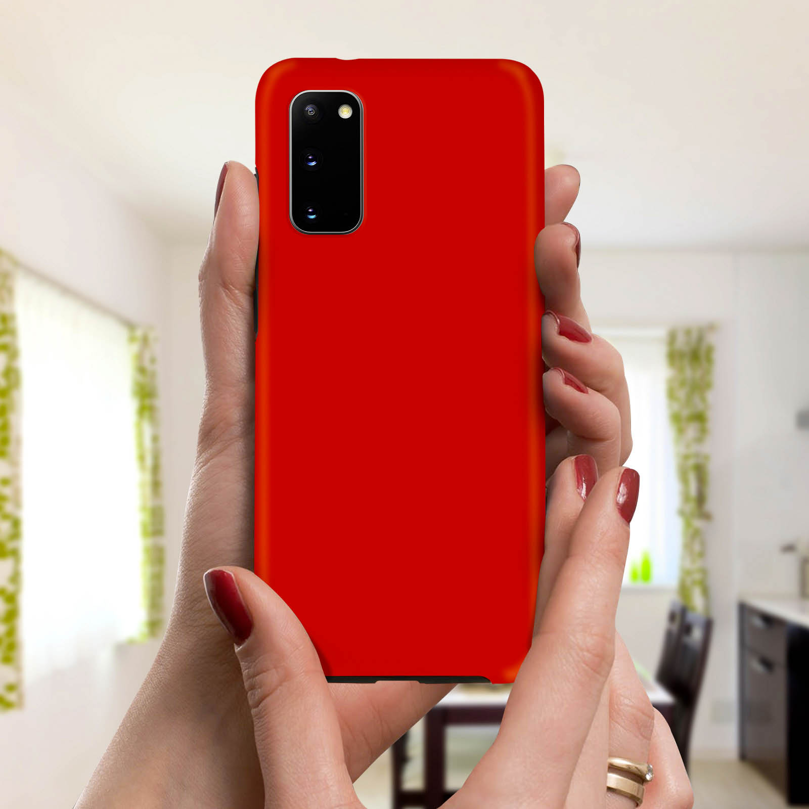 Funda Carcasa protectora integral Frontal + Trasera rígida roja